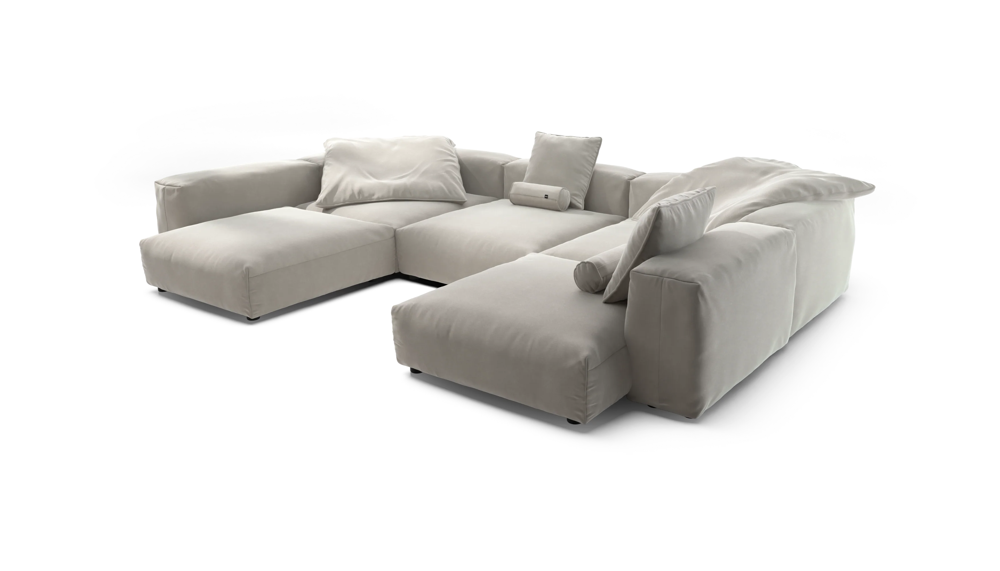 vetsak | Sofa Set 06 - Suave - Clay | Modular Sofa | 6.5 Seater | Big Sofa | U-Shape | Corner Sofa - Image 3