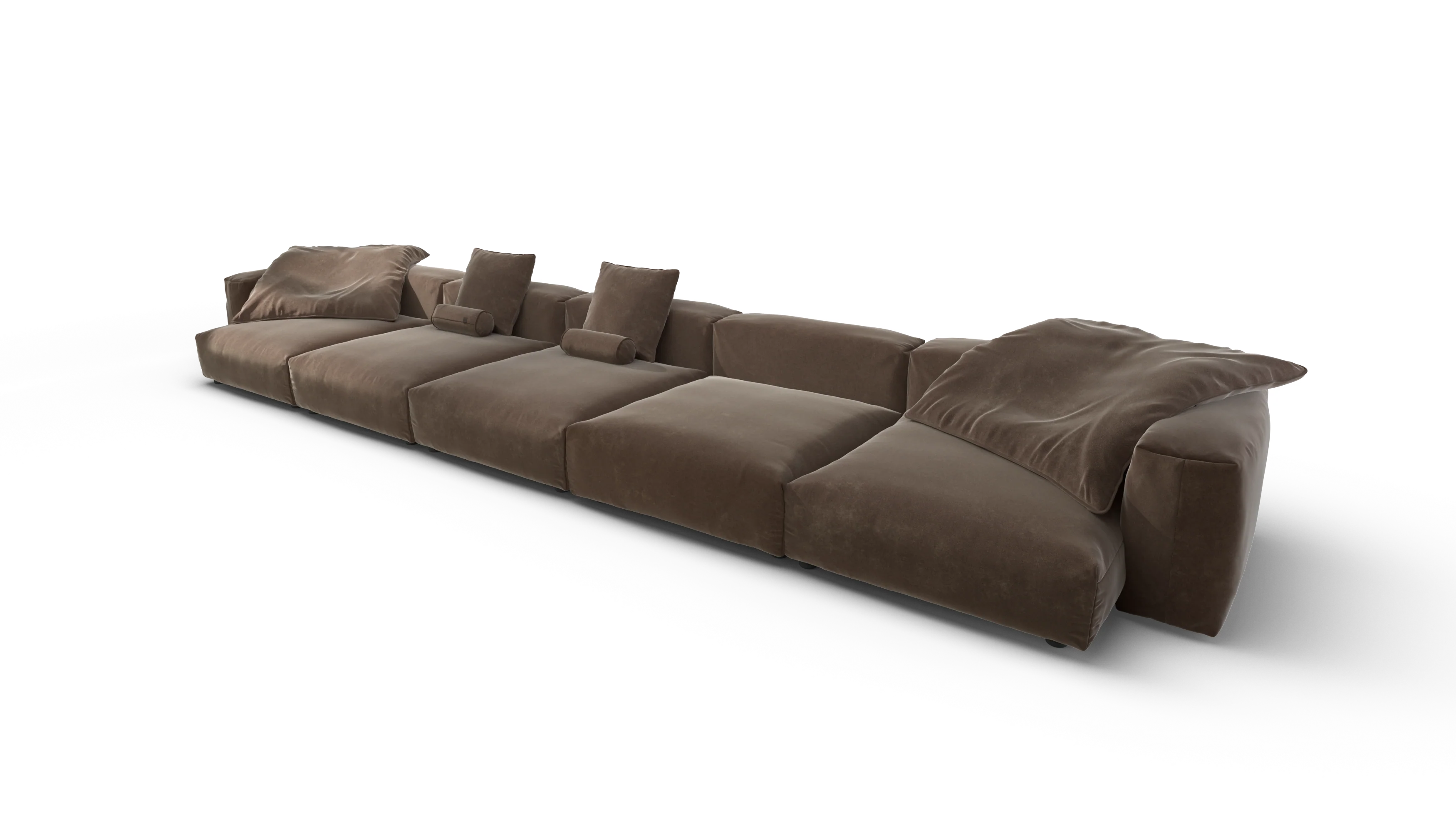 vetsak | Sofa Set 06 - Suave - Espresso | Modular Sofa | 6.5 Seater | Big Sofa | U-Shape | Corner Sofa - Image 4