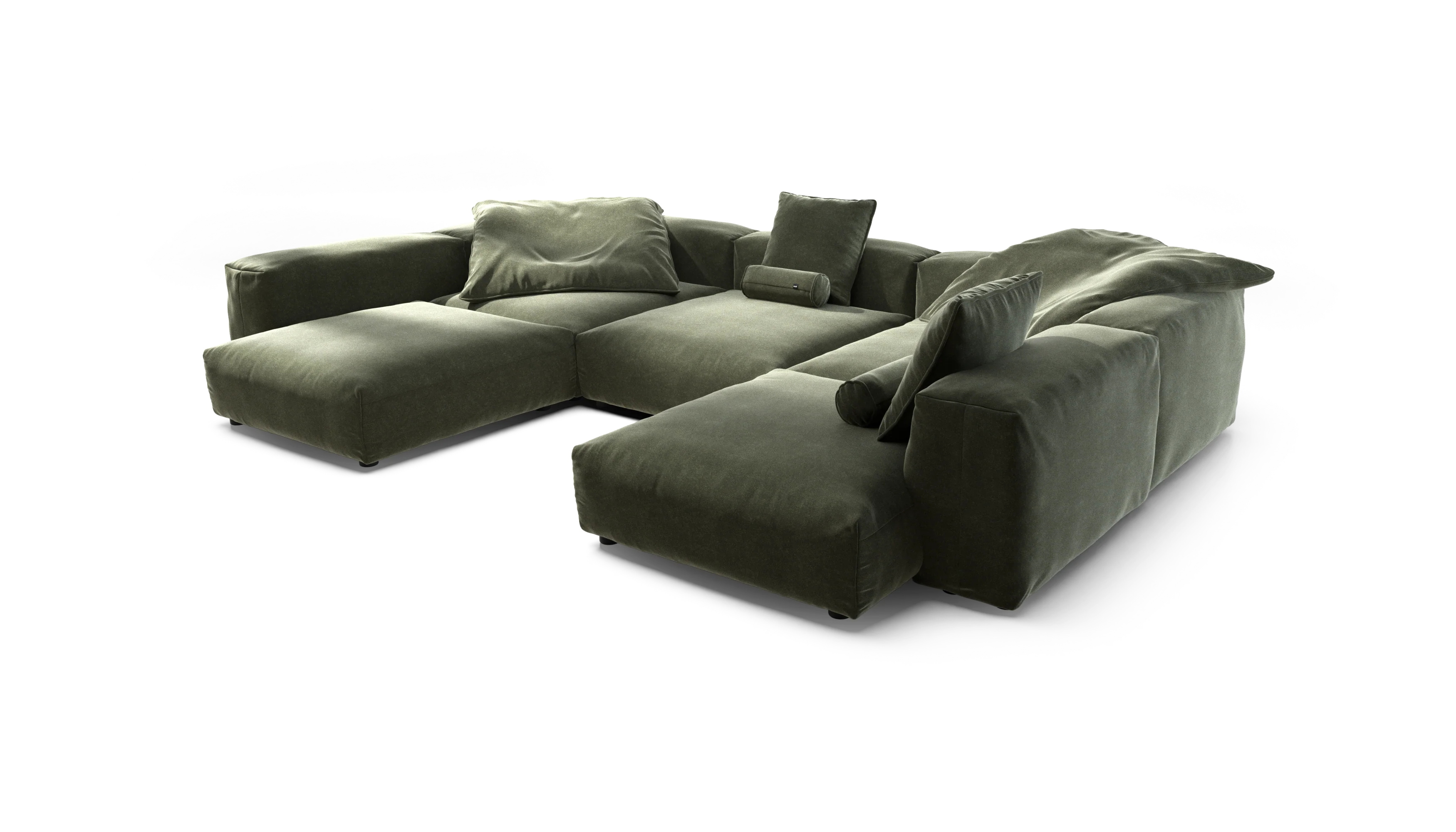 vetsak | Sofa Set 06 - Suave - Pine | Modular Sofa | 6.5 Seater | Big Sofa | U-Shape | Corner Sofa - Image 3