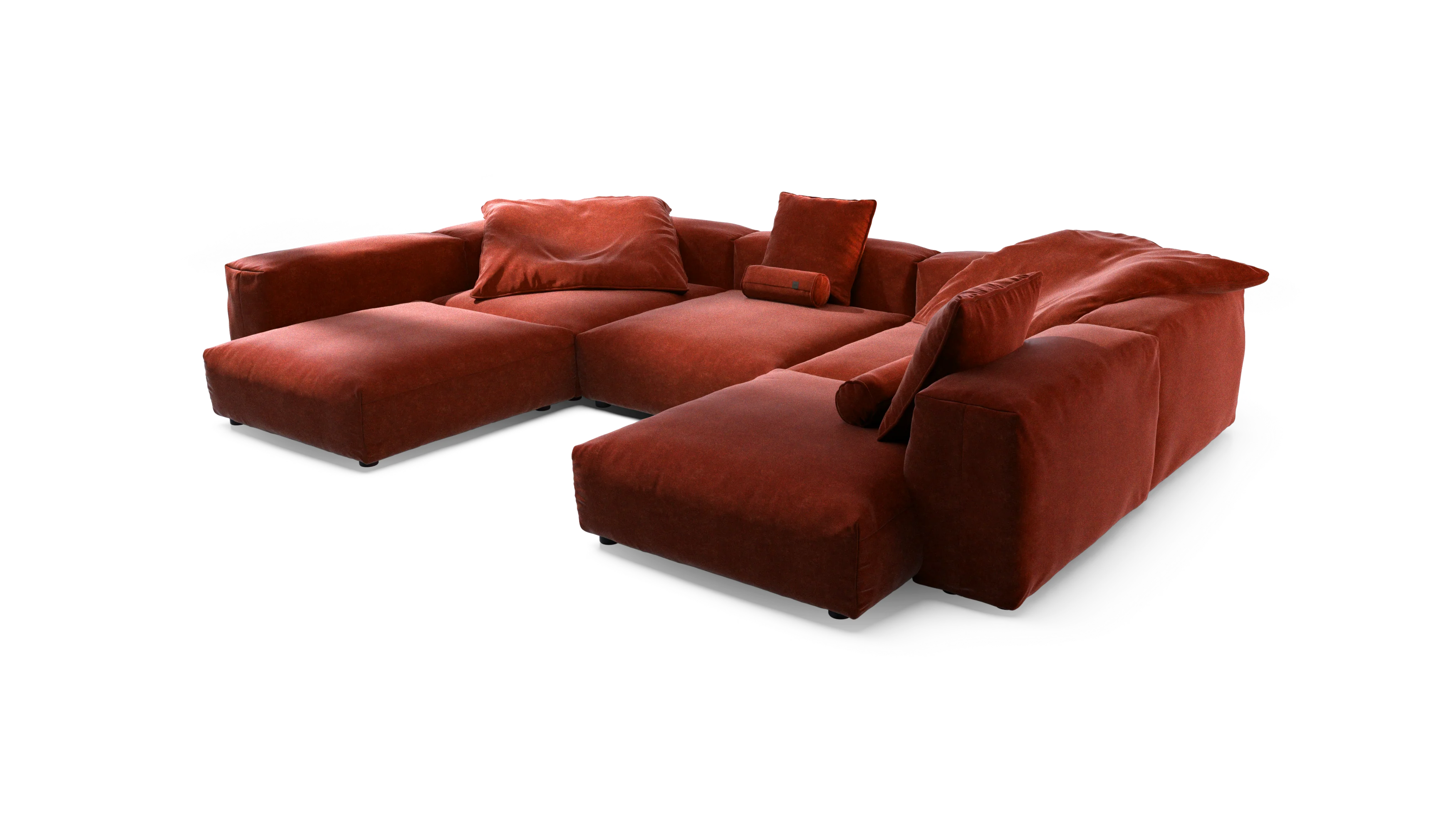vetsak | Sofa Set 06 - Suave - Saffron | Modular Sofa | 6.5 Seater | Big Sofa | U-Shape | Corner Sofa - Image 3