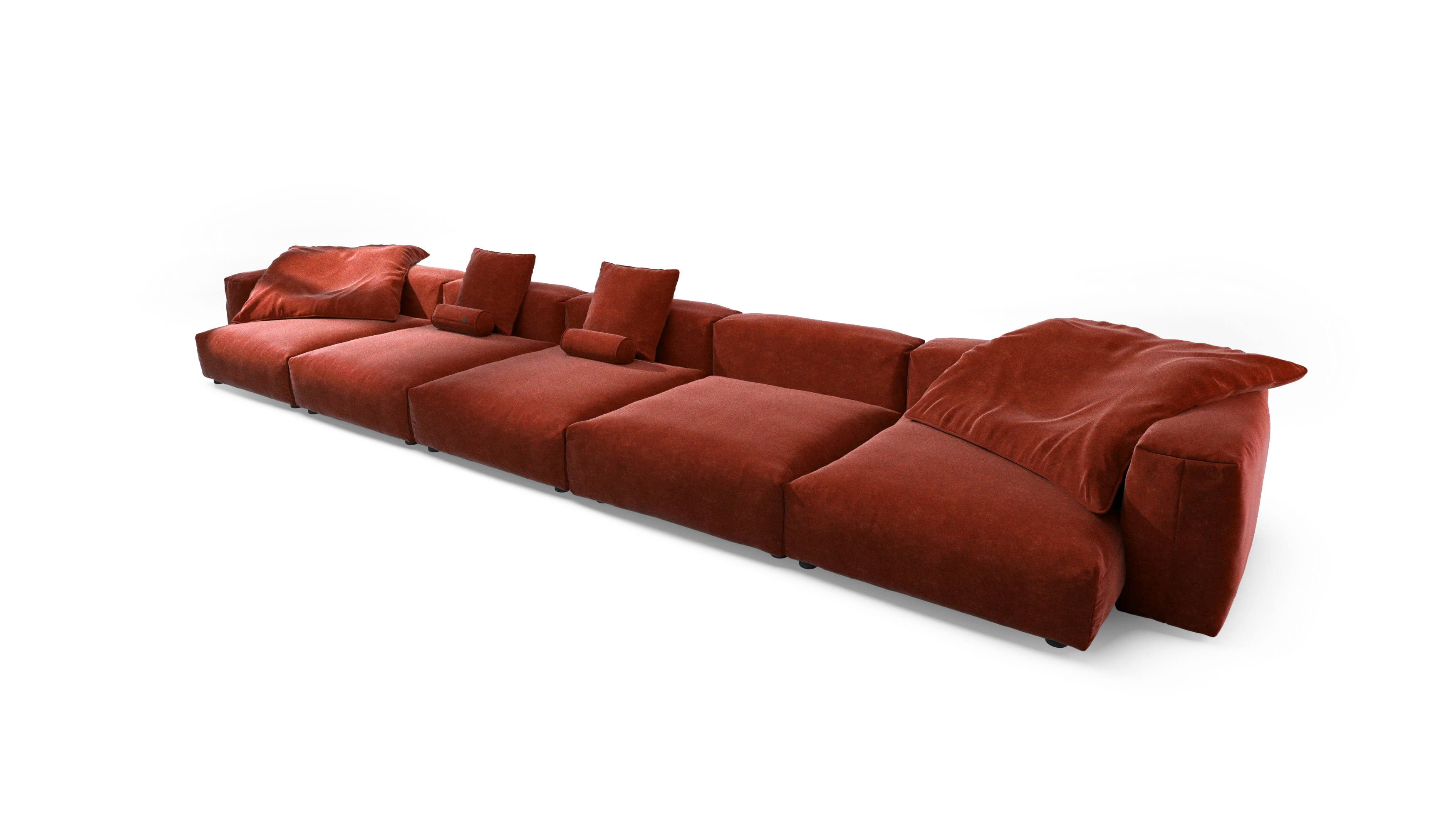 vetsak | Sofa Set 06 - Suave - Saffron | Modular Sofa | 6.5 Seater | Big Sofa | U-Shape | Corner Sofa - Image 4