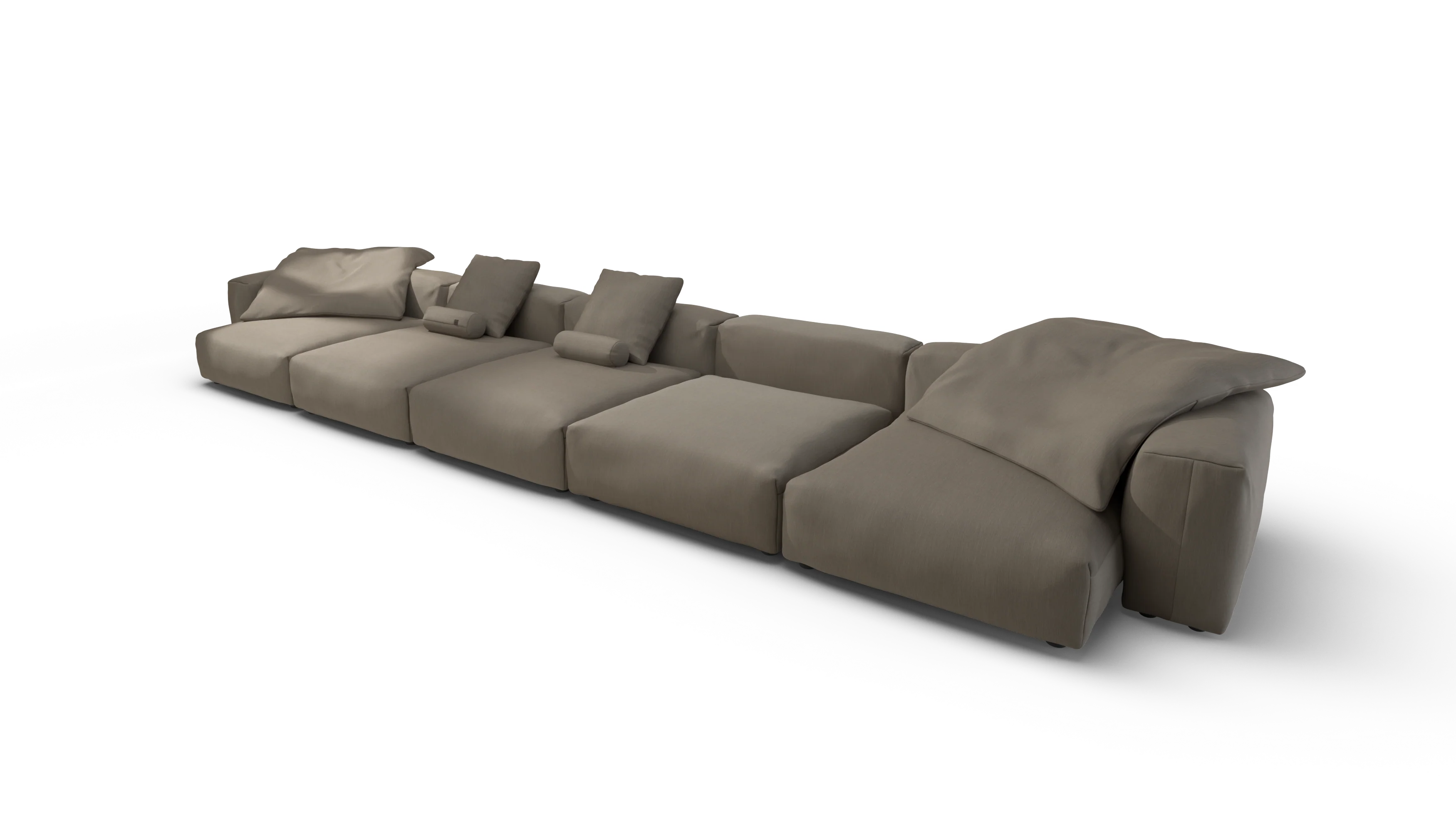 vetsak | Sofa Set 06 - Terrain - Driftwood | Modular Sofa | 6.5 Seater | Big Sofa | U-Shape | Corner Sofa - Image 4