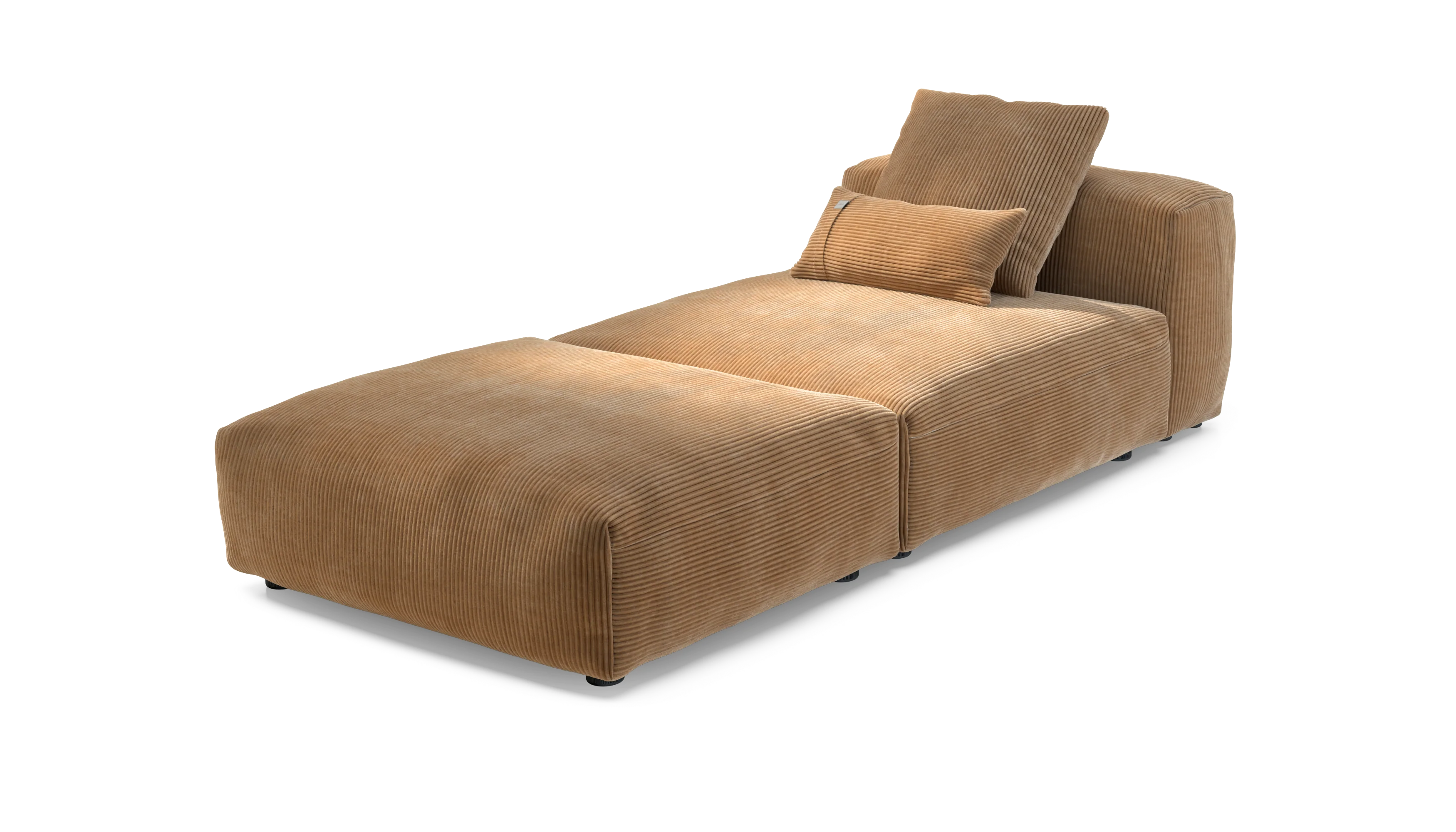 vetsak | Sofa Set 07 - Sun Lounger - Cord Velour - Camel | Modular Sofa | 2 Seater | Daybed | Chaiselounge - Image 3