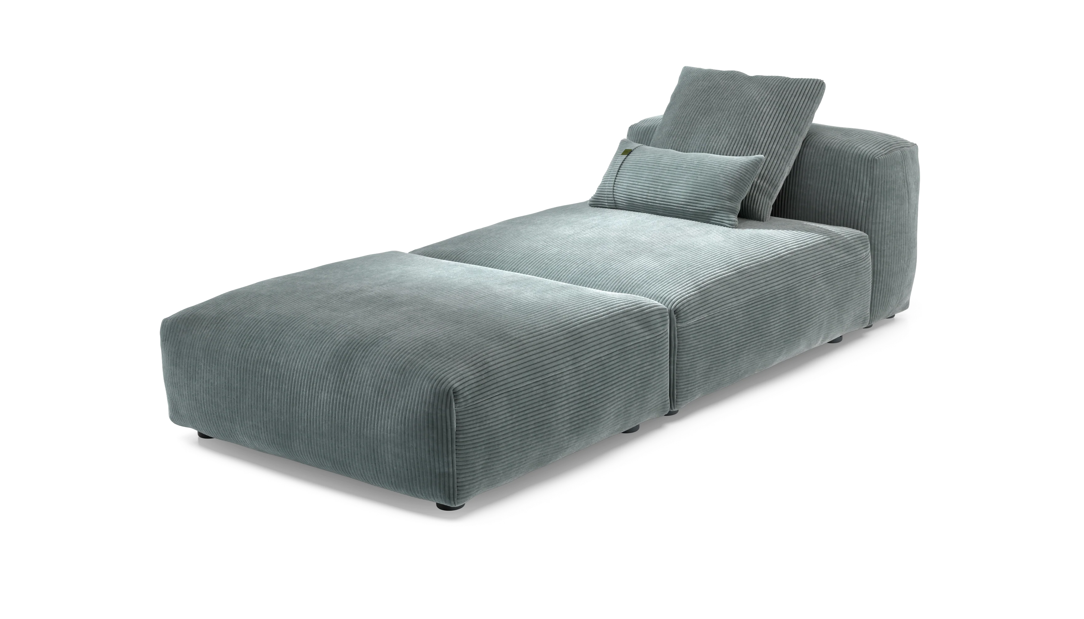 vetsak | Sofa Set 07 - Sun Lounger - Cord Velour - Mint | Modular Sofa | 2 Seater | Daybed | Chaiselounge - Image 3