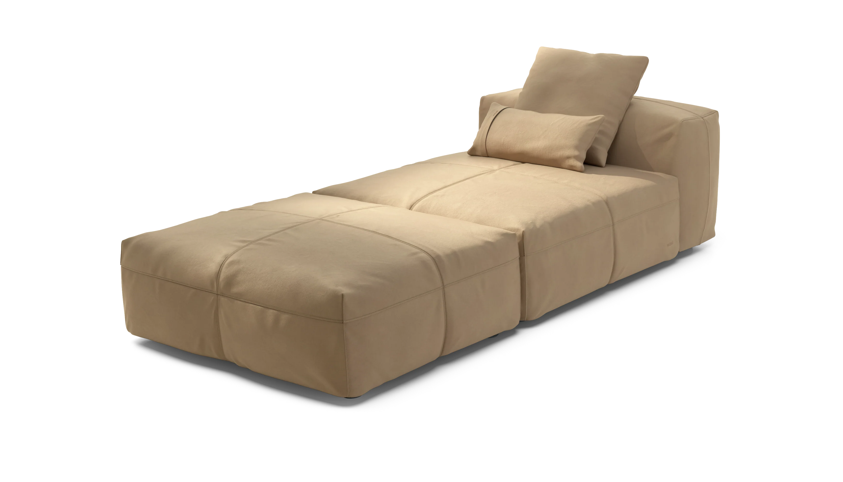 vetsak | Sofa Set 07 - Sun Lounger - Leather - Beige | Modular Sofa | 2 Seater | Daybed | Chaiselounge - Image 3