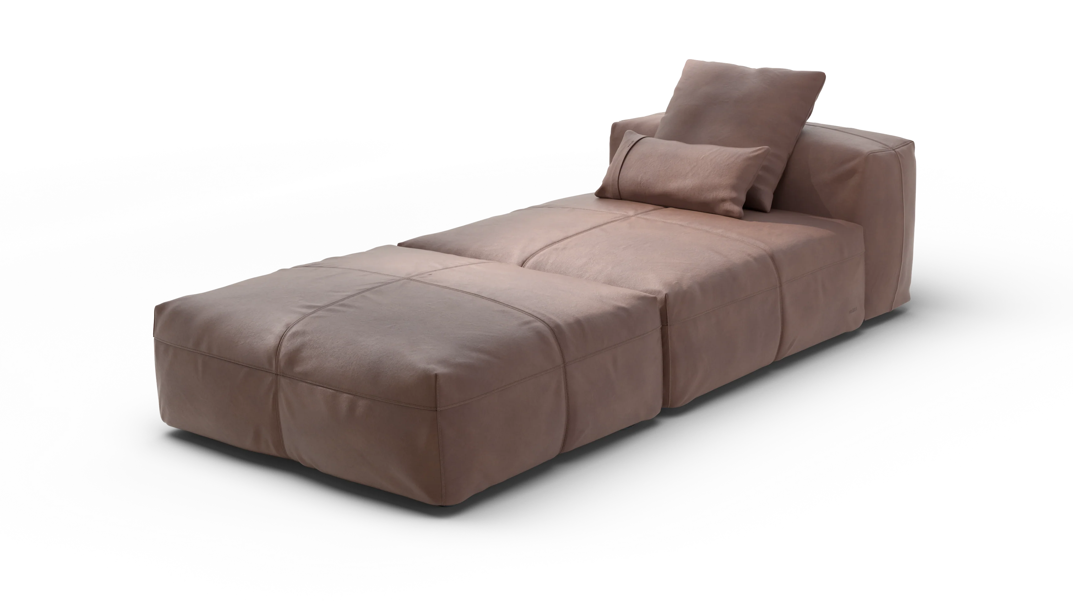 vetsak | Sofa Set 07 - Sun Lounger - Leather - Stone | Modular Sofa | 2 Seater | Daybed | Chaiselounge - Image 3