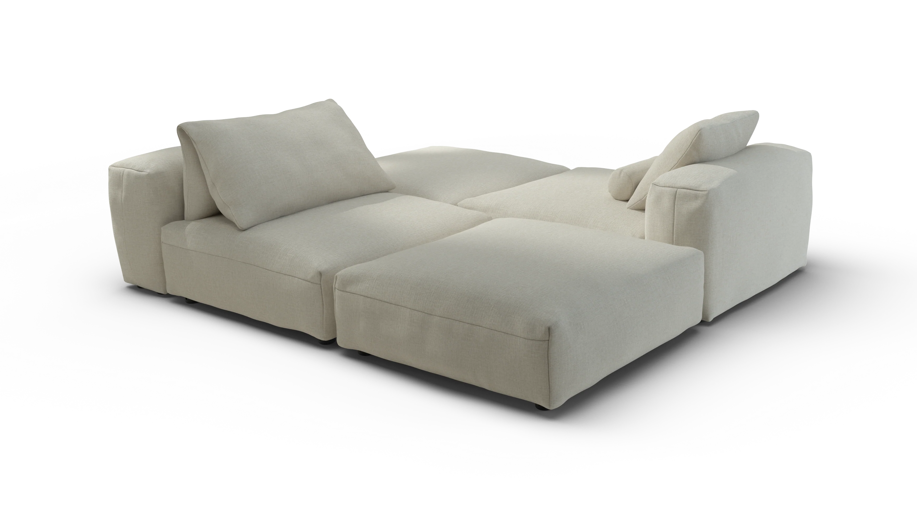 vetsak | Sofa Set 08 - Daybed - Breeze - Ecru | Modular Sofa | 6 Seater | Outdoor Island | Double lounger - Image 3