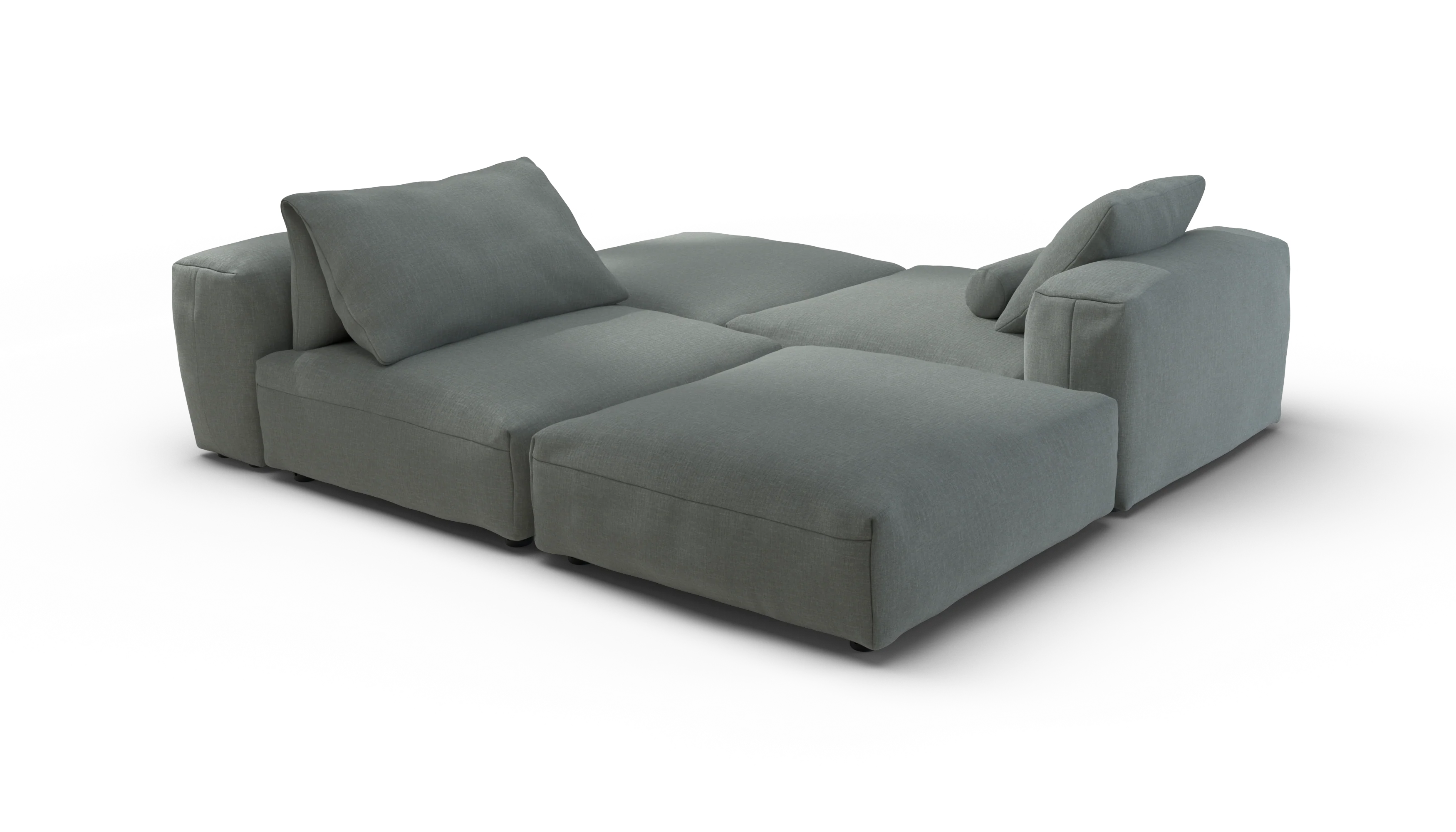 vetsak | Sofa Set 08 - Daybed - Breeze - Sage | Modular Sofa | 6 Seater | Outdoor Island | Double lounger - Image 3