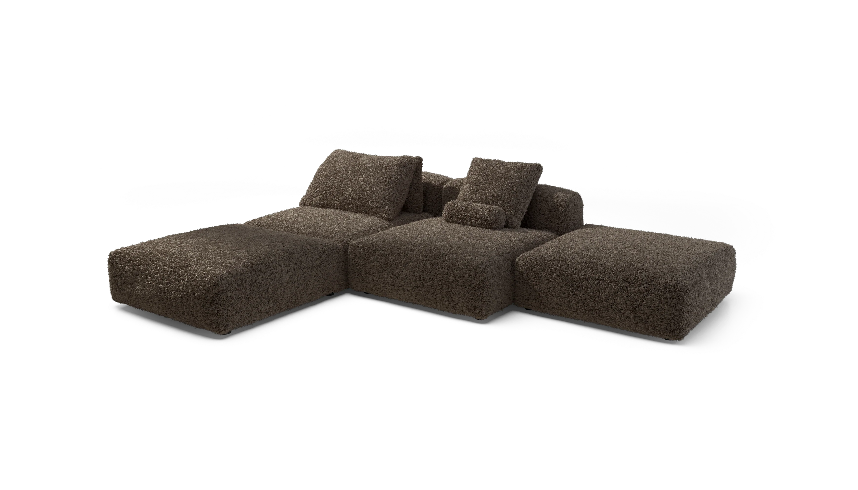 vetsak | Sofa Set 08 - Daybed - Doodle - Cacao | Modular Sofa | 6 Seater | Outdoor Island | Double lounger - Image 4