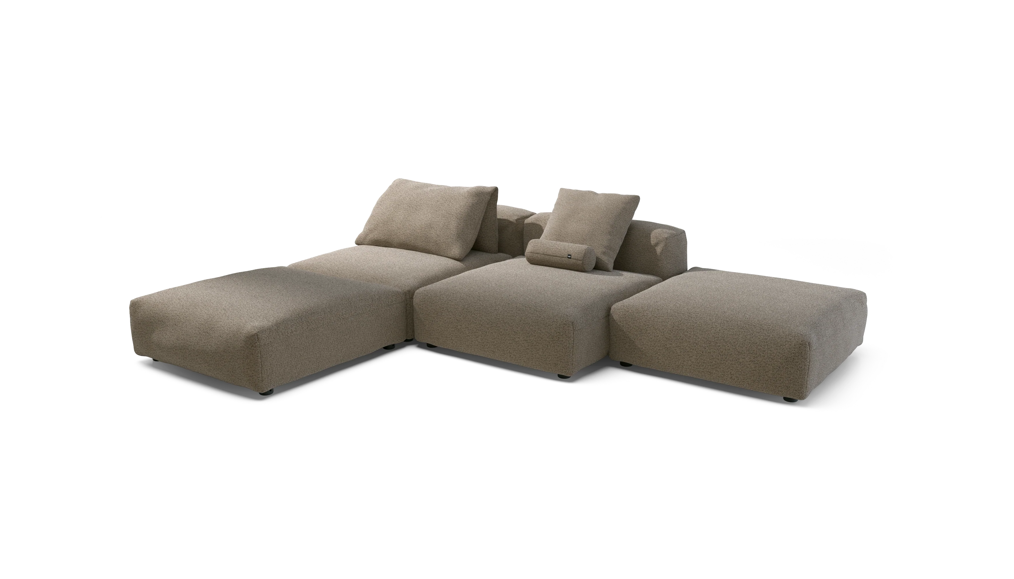 vetsak | Sofa Set 08 - Daybed - Loop Loop - Taupe | Modular Sofa | 6 Seater | Outdoor Island | Double lounger - Image 4