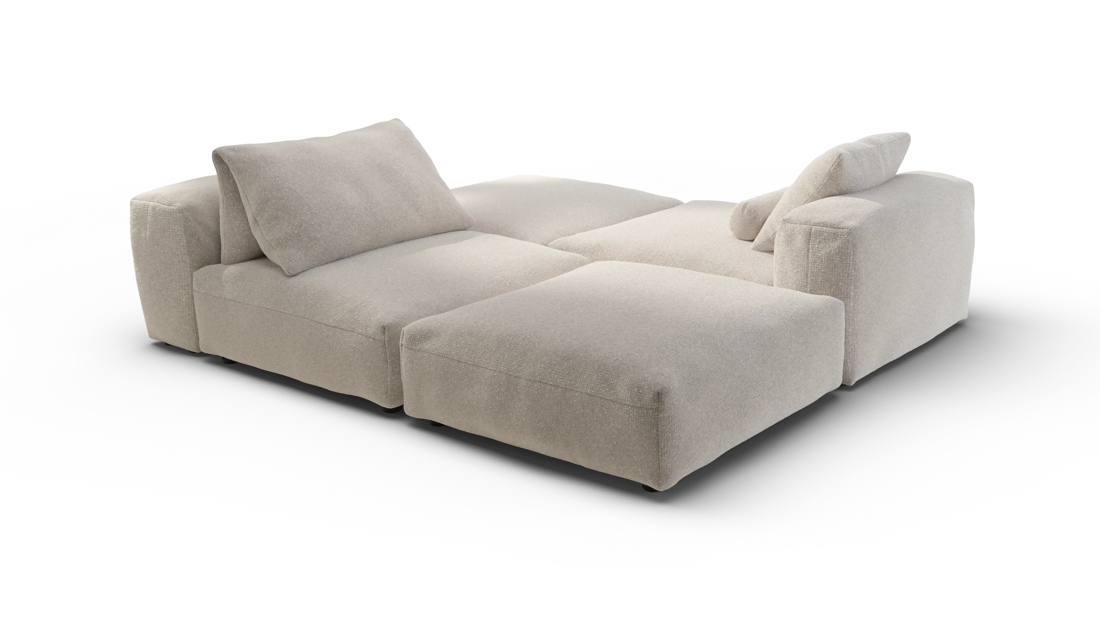 vetsak | Sofa Set 08 - Daybed - Nub - Creme | Modular Sofa | 6 Seater | Outdoor Island | Double lounger - Image 3