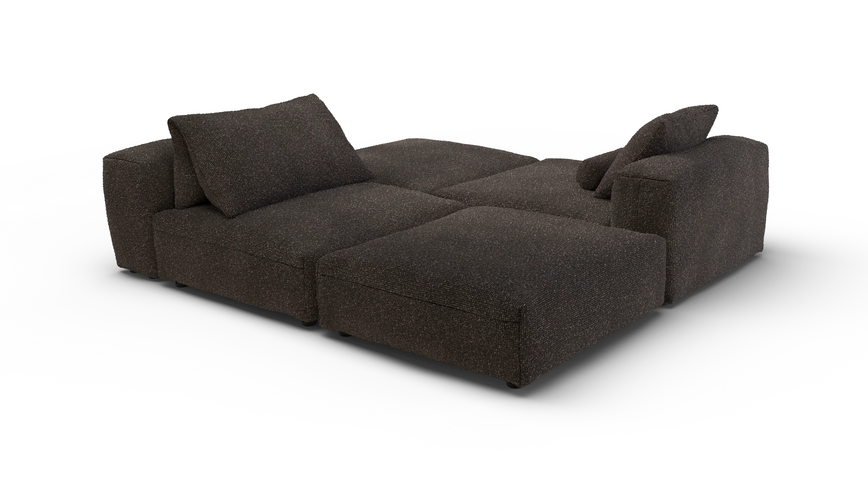 vetsak | Sofa Set 08 - Daybed - Nub - Walnut | Modular Sofa | 6 Seater | Outdoor Island | Double lounger - Image 3