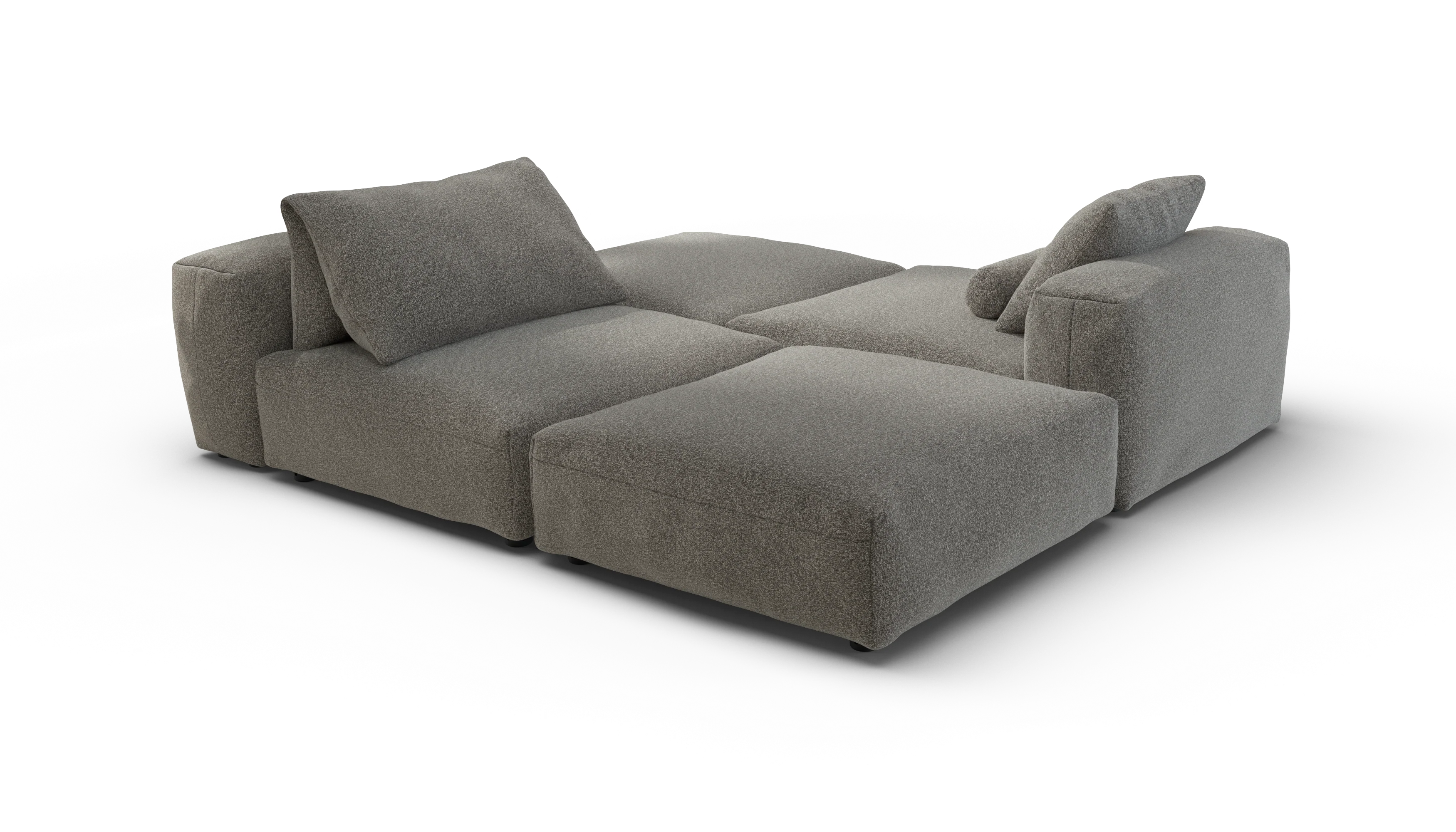 vetsak | Sofa Set 08 - Daybed - Pebble - Platinum | Modular Sofa | 6 Seater | Outdoor Island | Double lounger - Image 3