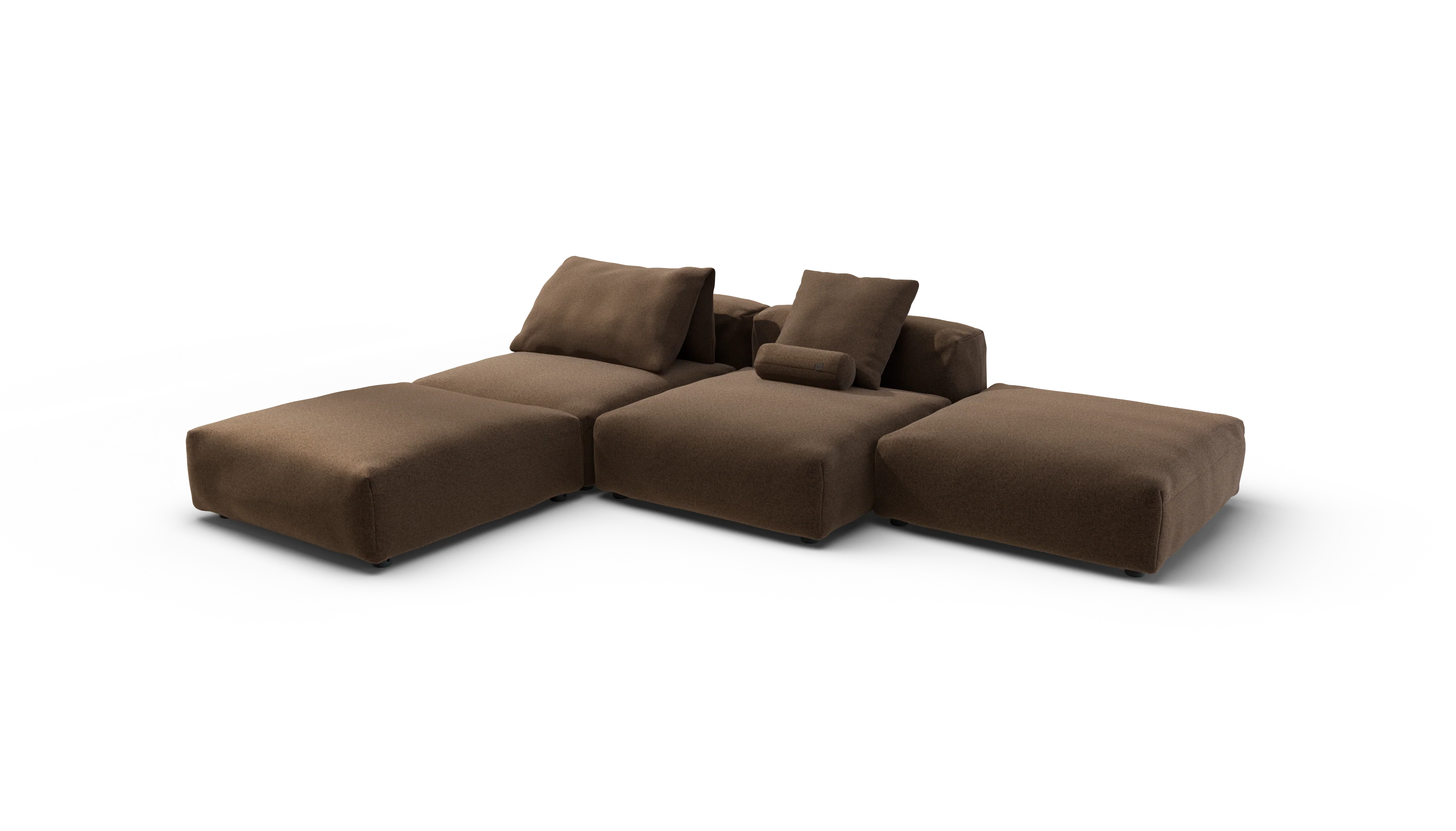 vetsak | Sofa Set 08 - Daybed - Pebble - Umber | Modular Sofa | 6 Seater | Outdoor Island | Double lounger - Image 4