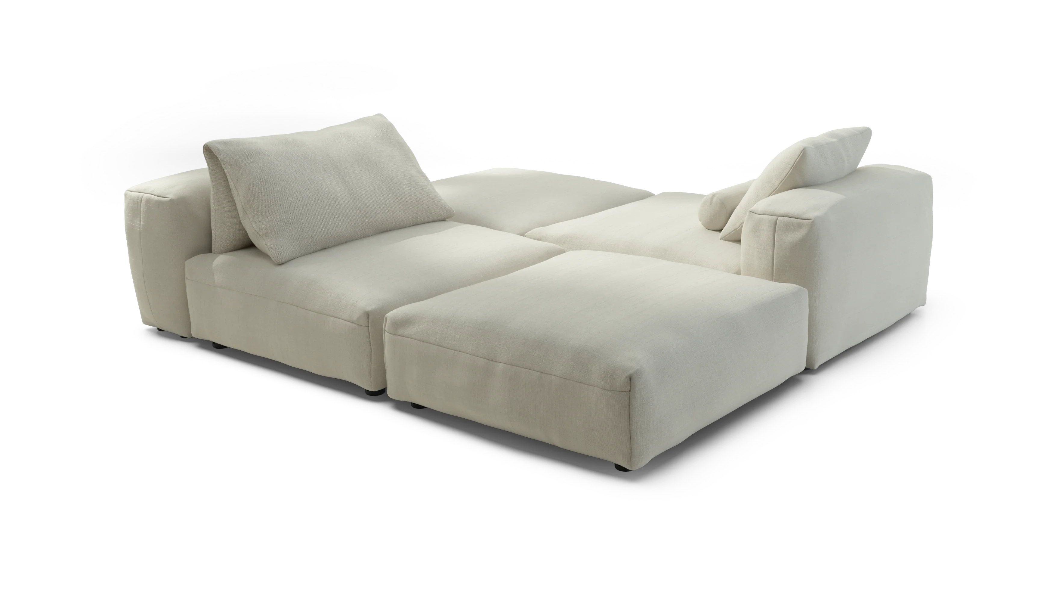 vetsak | Sofa Set 08 - Daybed - Pique - Creme | Modular Sofa | 6 Seater | Outdoor Island | Double lounger - Image 3