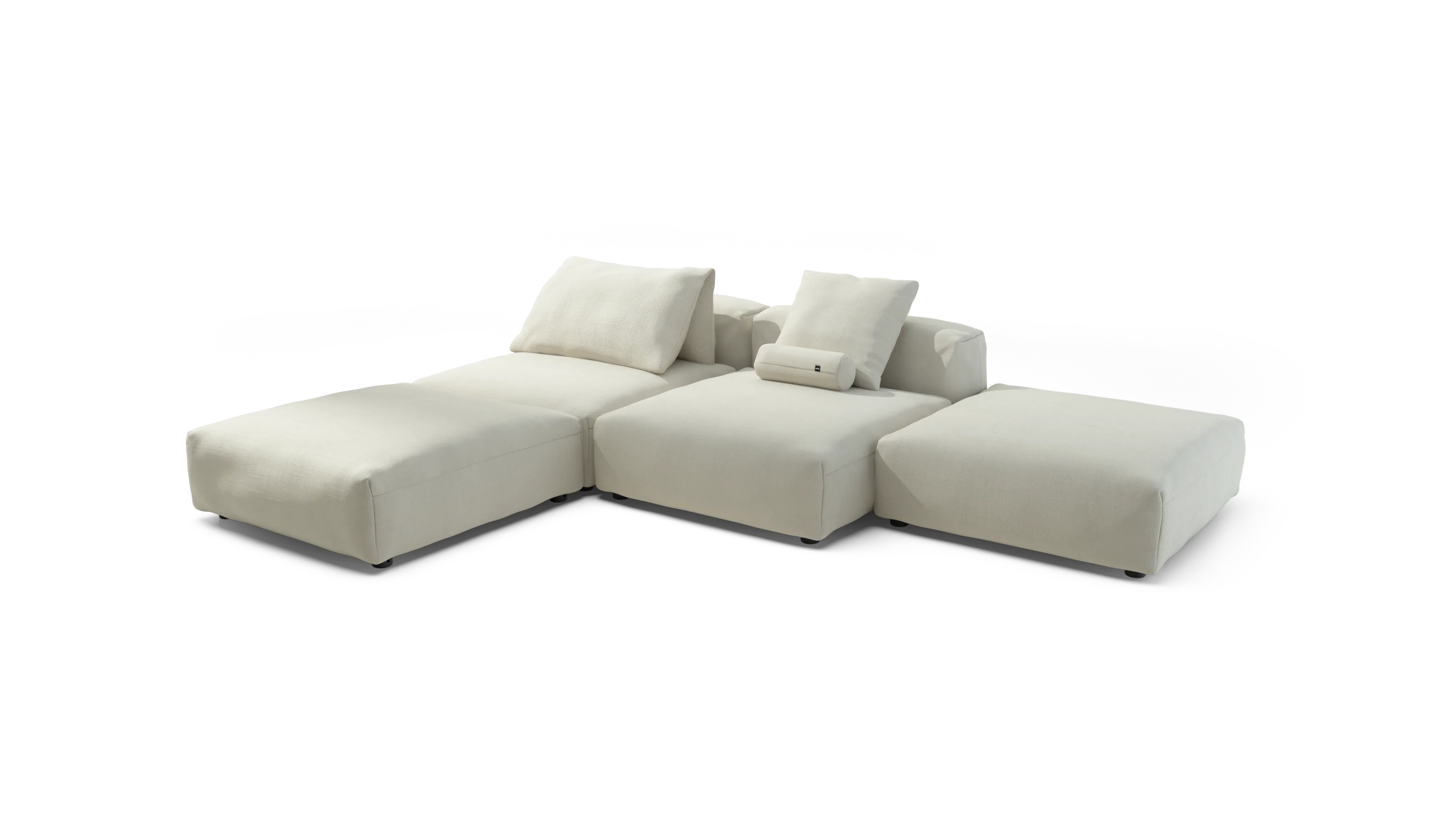 vetsak | Sofa Set 08 - Daybed - Pique - Creme | Modular Sofa | 6 Seater | Outdoor Island | Double lounger - Image 4