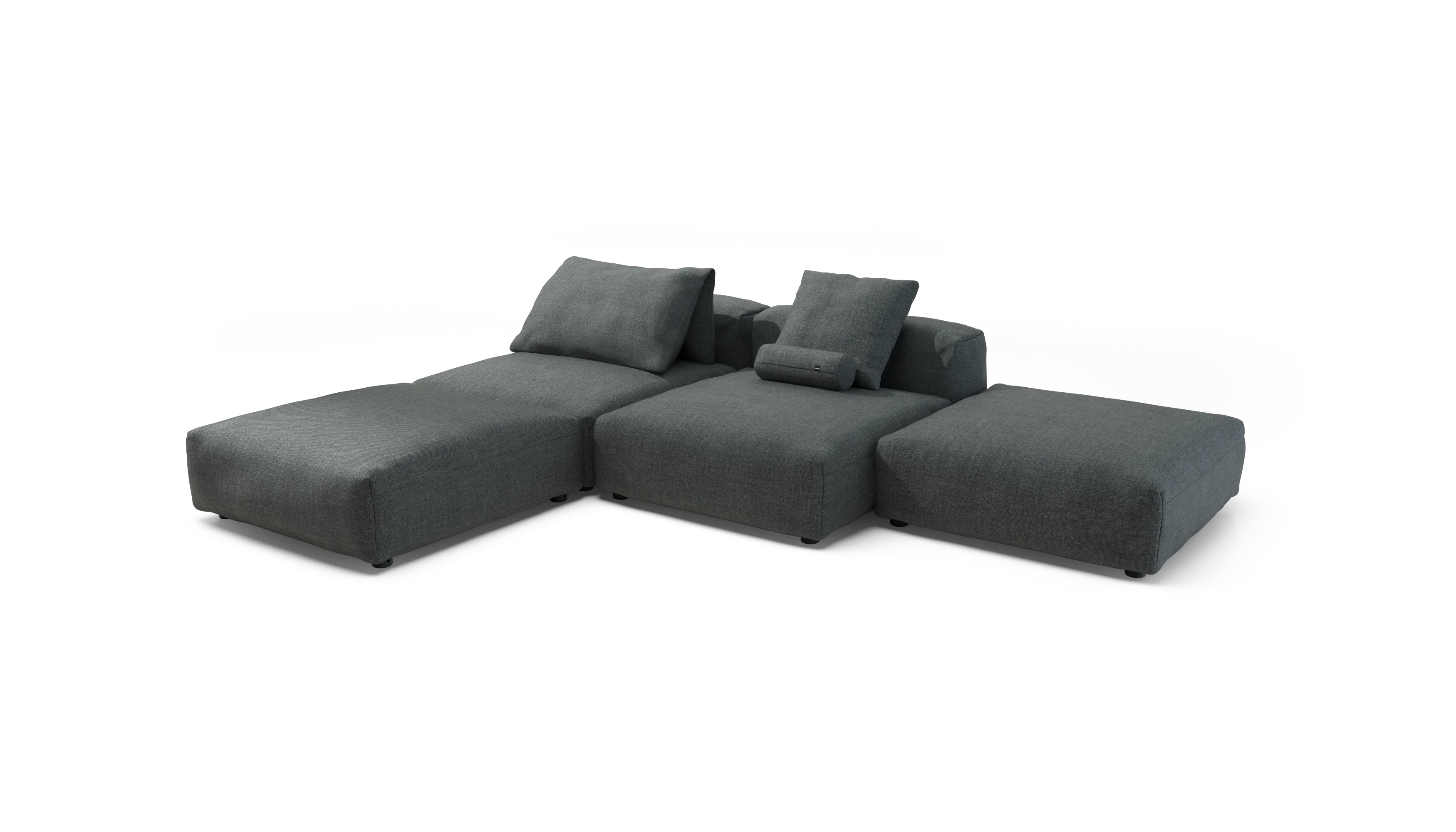 vetsak | Sofa Set 08 - Daybed - Pique - Dark Grey | Modular Sofa | 6 Seater | Outdoor Island | Double lounger - Image 4