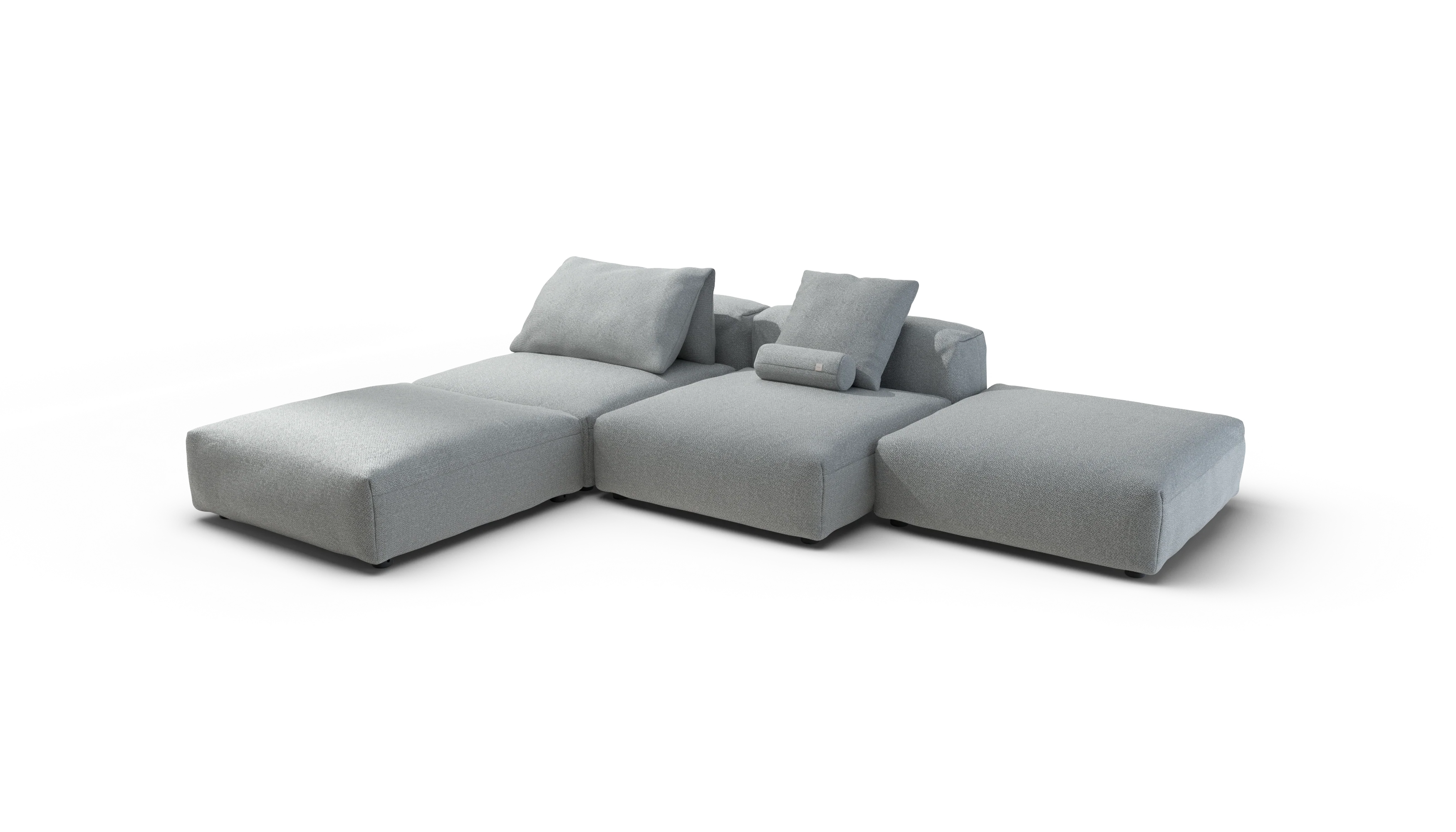 vetsak | Sofa Set 08 - Daybed - Ridge - Limestone | Modular Sofa | 6 Seater | Outdoor Island | Double lounger - Image 4