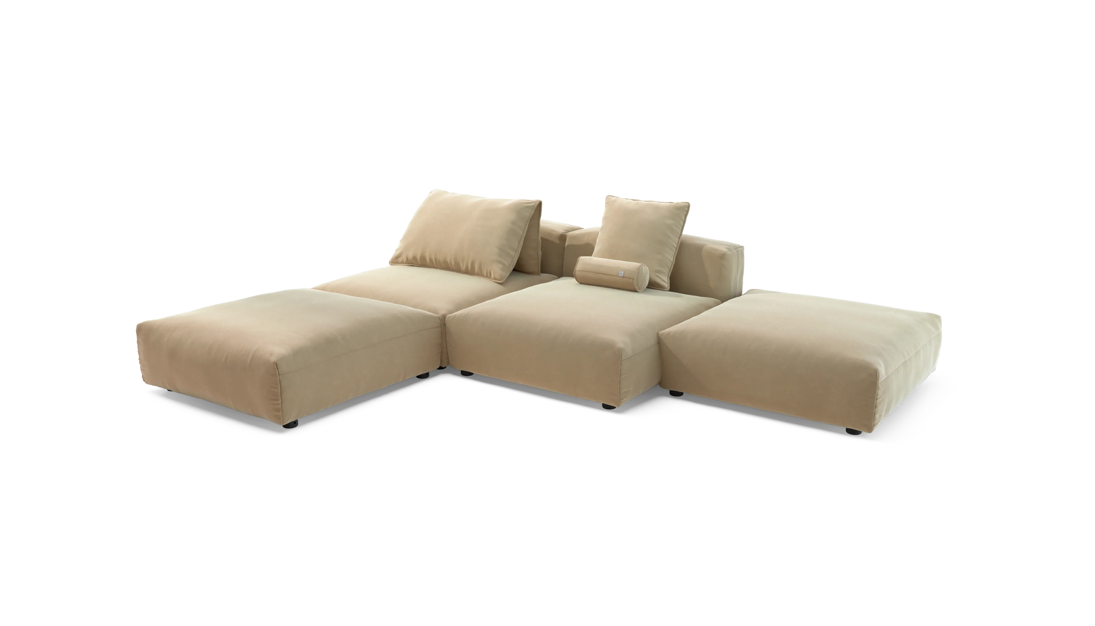 vetsak | Sofa Set 08 - Daybed - Suave - Creme | Modular Sofa | 6 Seater | Outdoor Island | Double lounger - Image 4