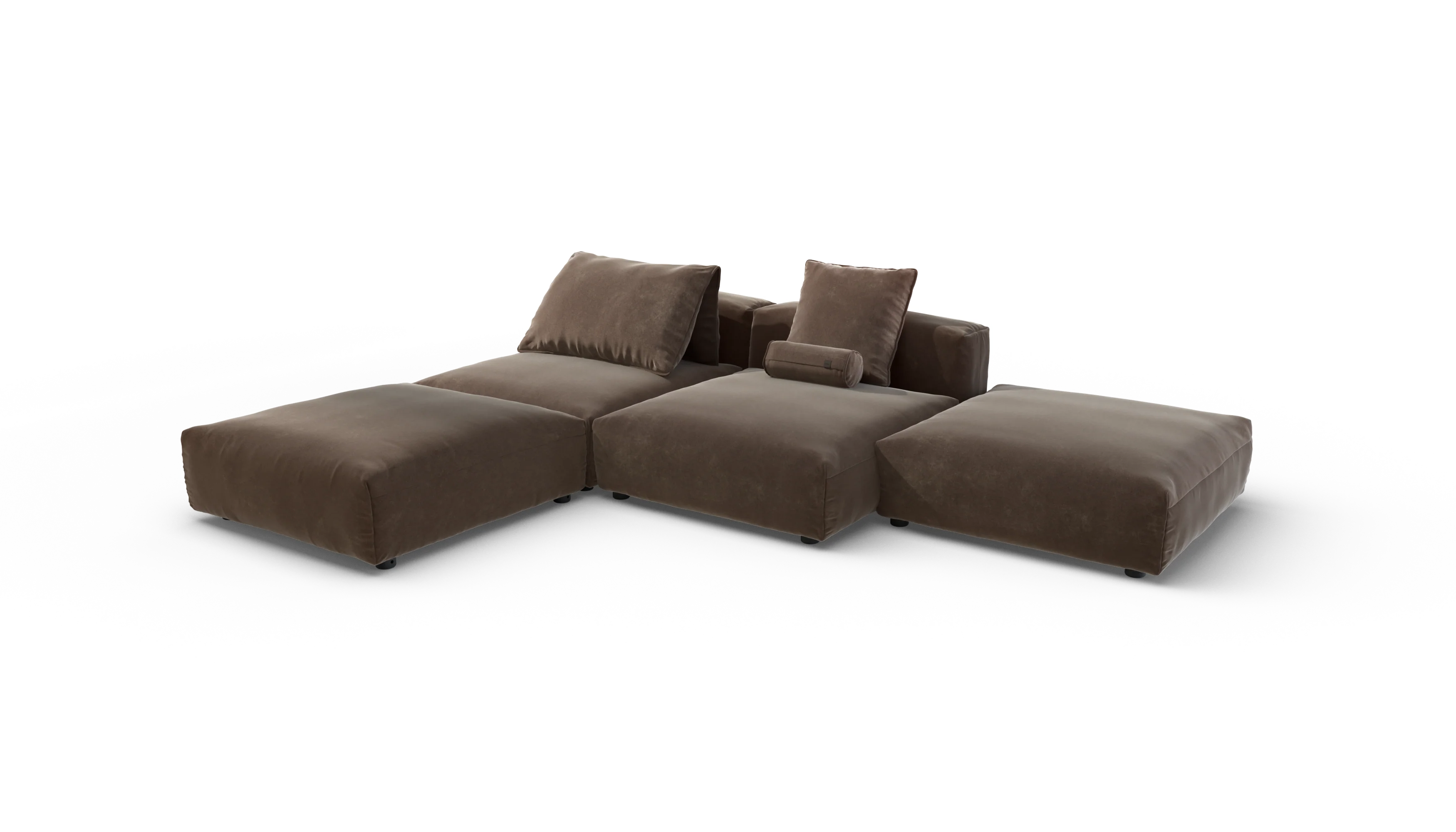 vetsak | Sofa Set 08 - Daybed - Suave - Espresso | Modular Sofa | 6 Seater | Outdoor Island | Double lounger - Image 4