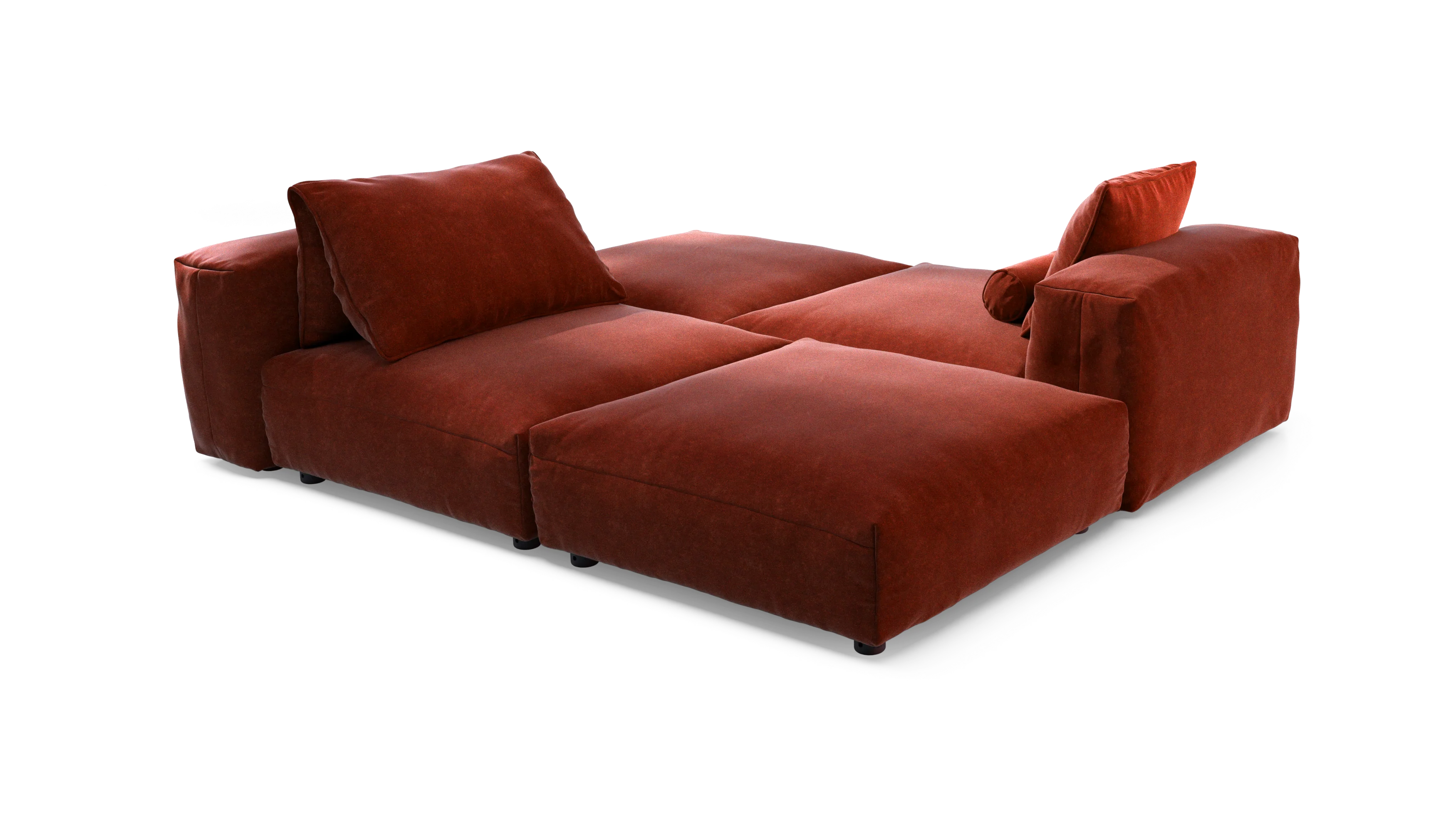 vetsak | Sofa Set 08 - Daybed - Suave - Saffron | Modular Sofa | 6 Seater | Outdoor Island | Double lounger - Image 3