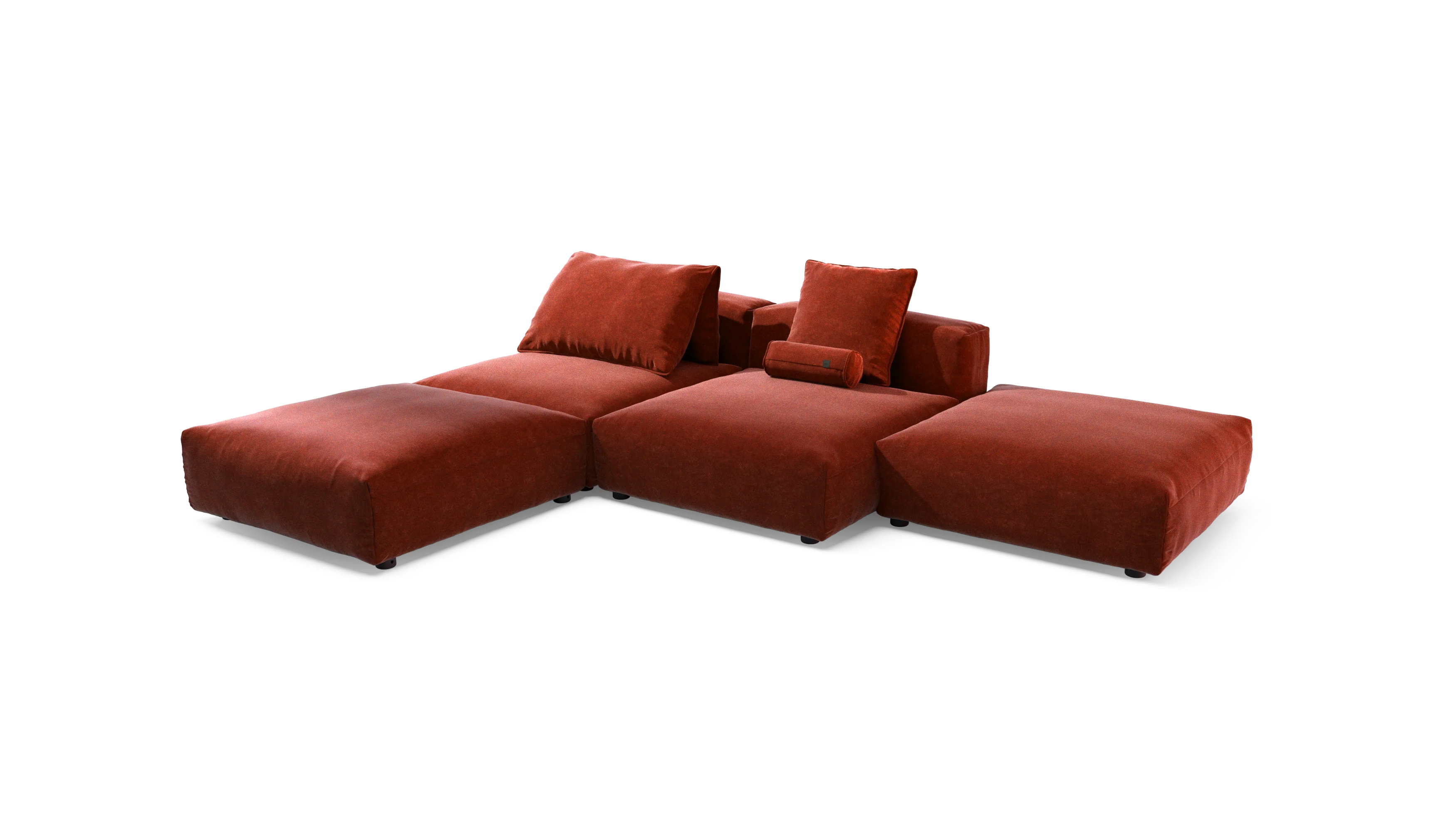 vetsak | Sofa Set 08 - Daybed - Suave - Saffron | Modular Sofa | 6 Seater | Outdoor Island | Double lounger - Image 4