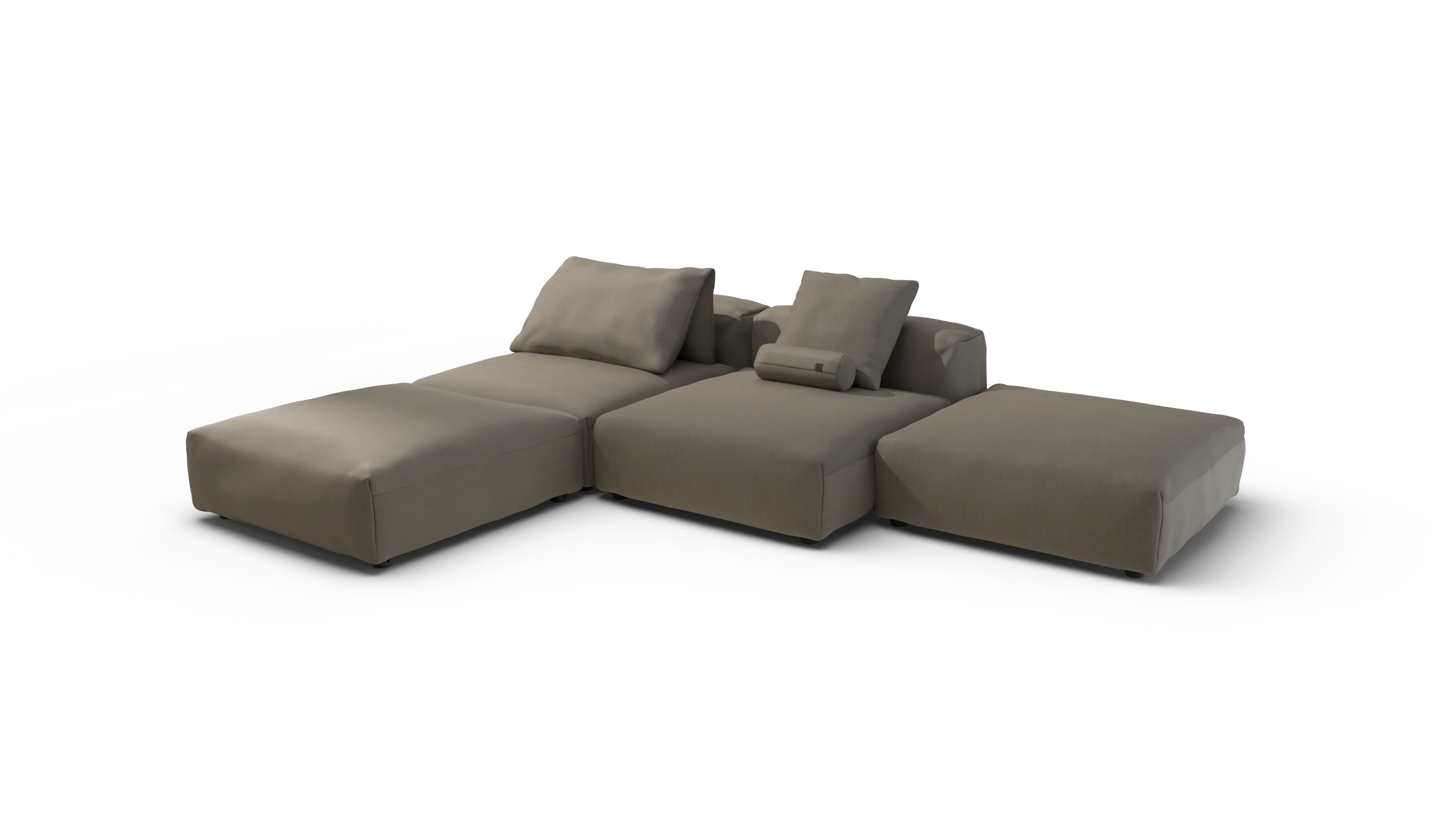 vetsak | Sofa Set 08 - Daybed - Terrain - Driftwood | Modular Sofa | 6 Seater | Outdoor Island | Double lounger - Image 4