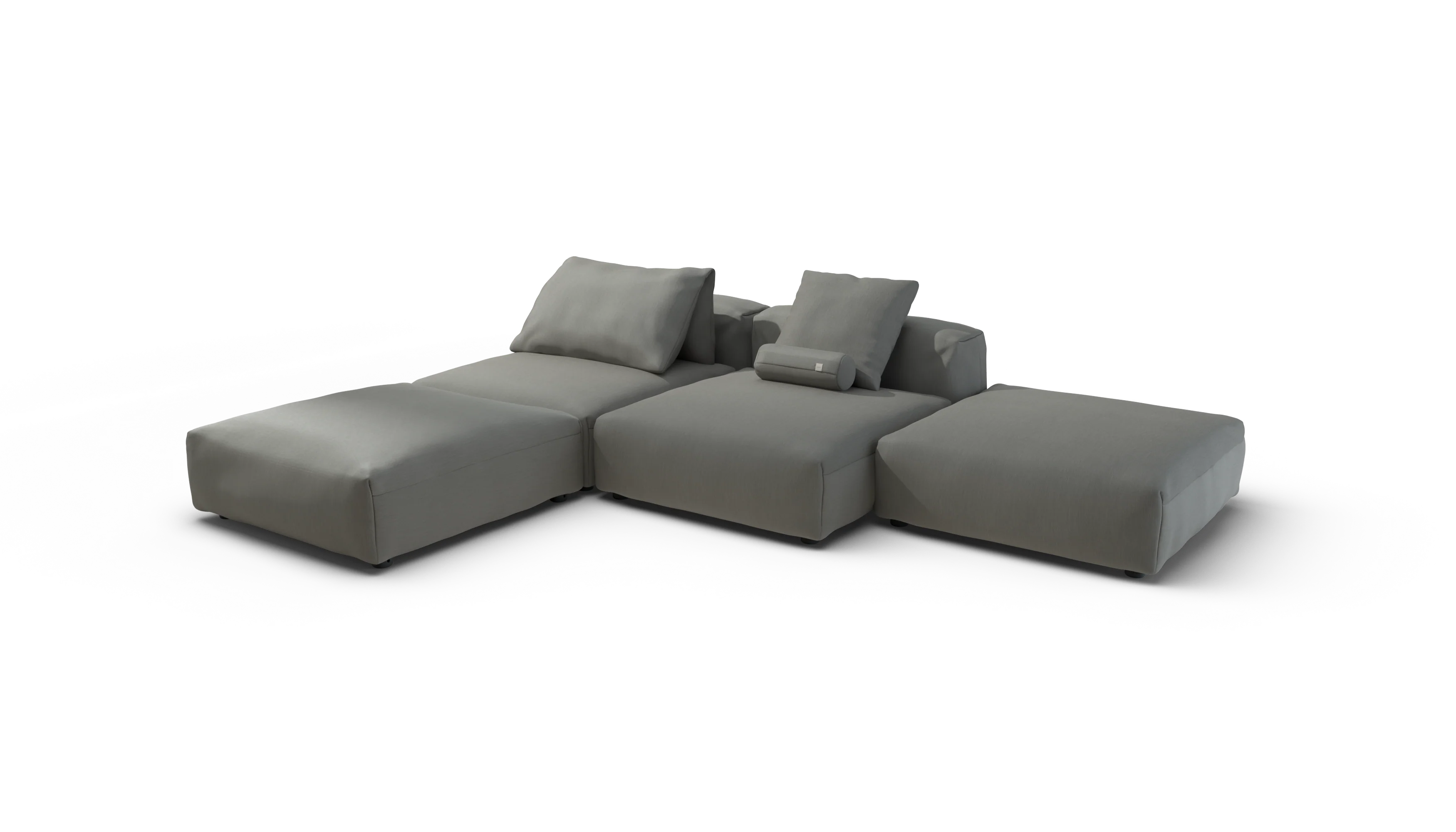 vetsak | Sofa Set 08 - Daybed - Terrain - Flint | Modular Sofa | 6 Seater | Outdoor Island | Double lounger - Image 4