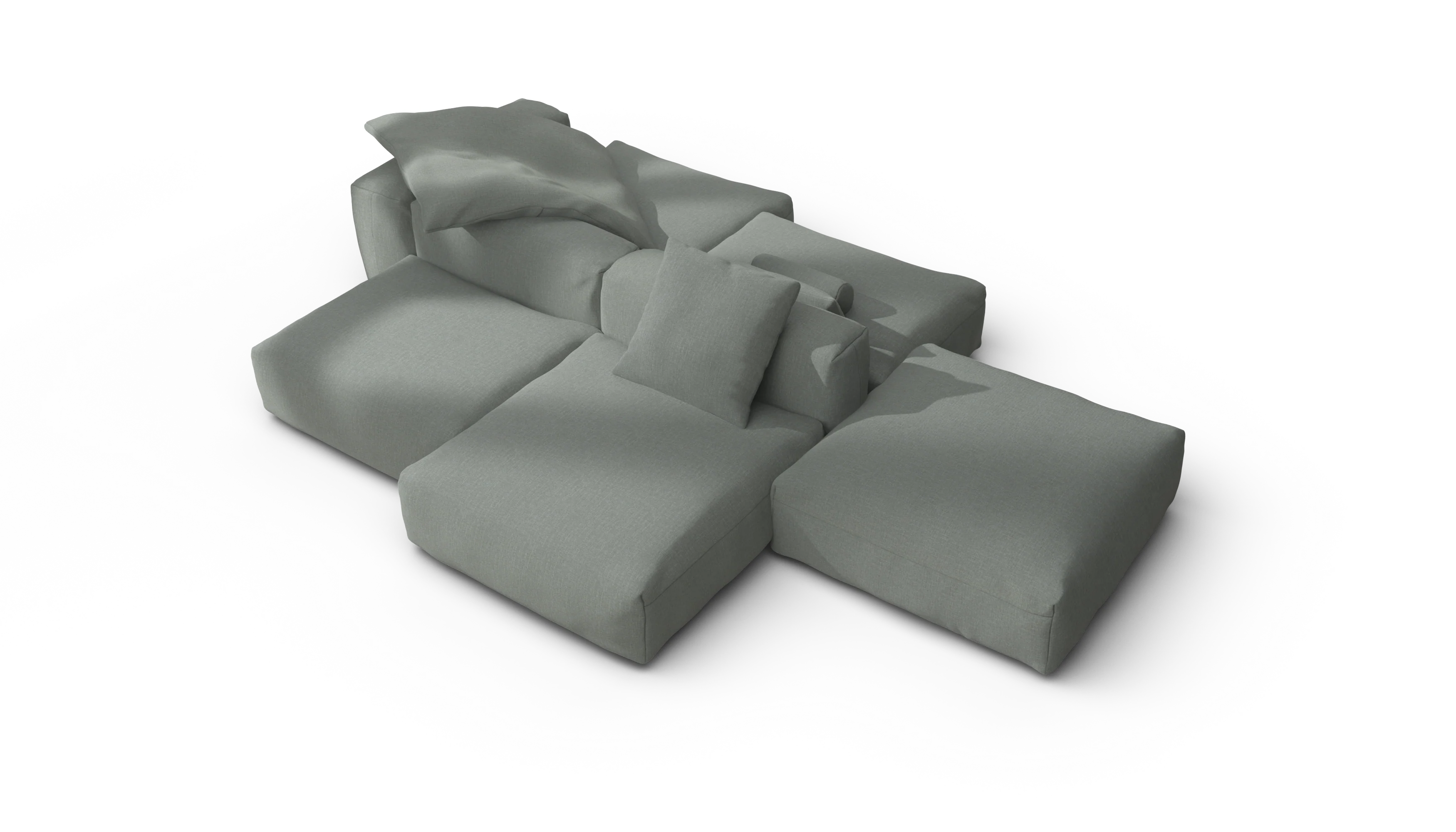 vetsak | Sofa Set 09 - The Island - Breeze - Sage | Modular Sofa | 7 Seater | Sofa Island - Image 3