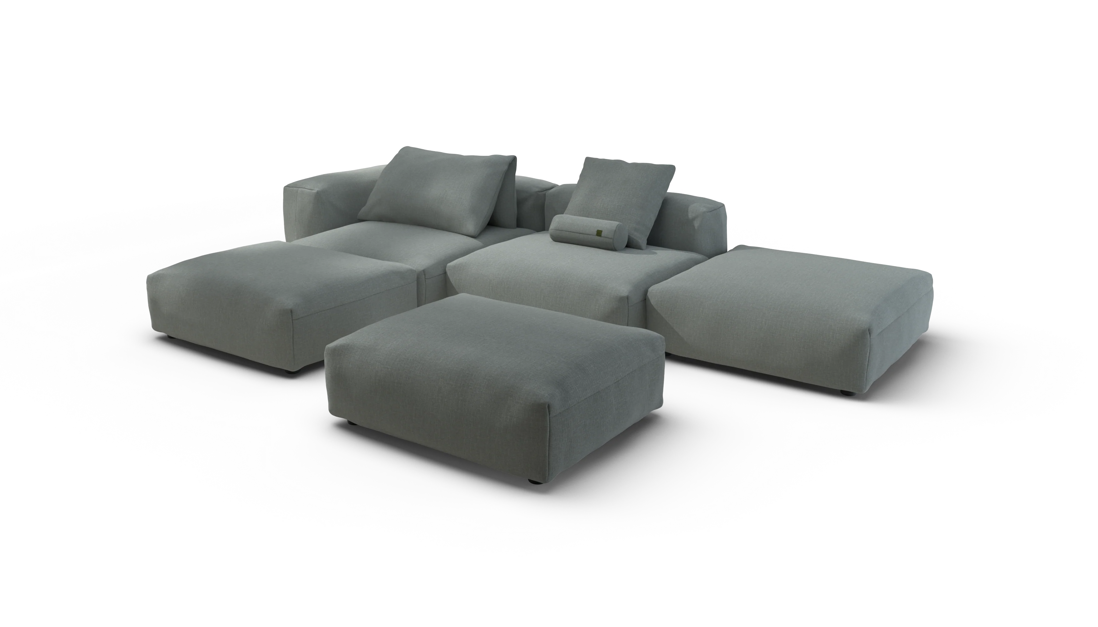 vetsak | Sofa Set 09 - The Island - Breeze - Sage | Modular Sofa | 7 Seater | Sofa Island - Image 4