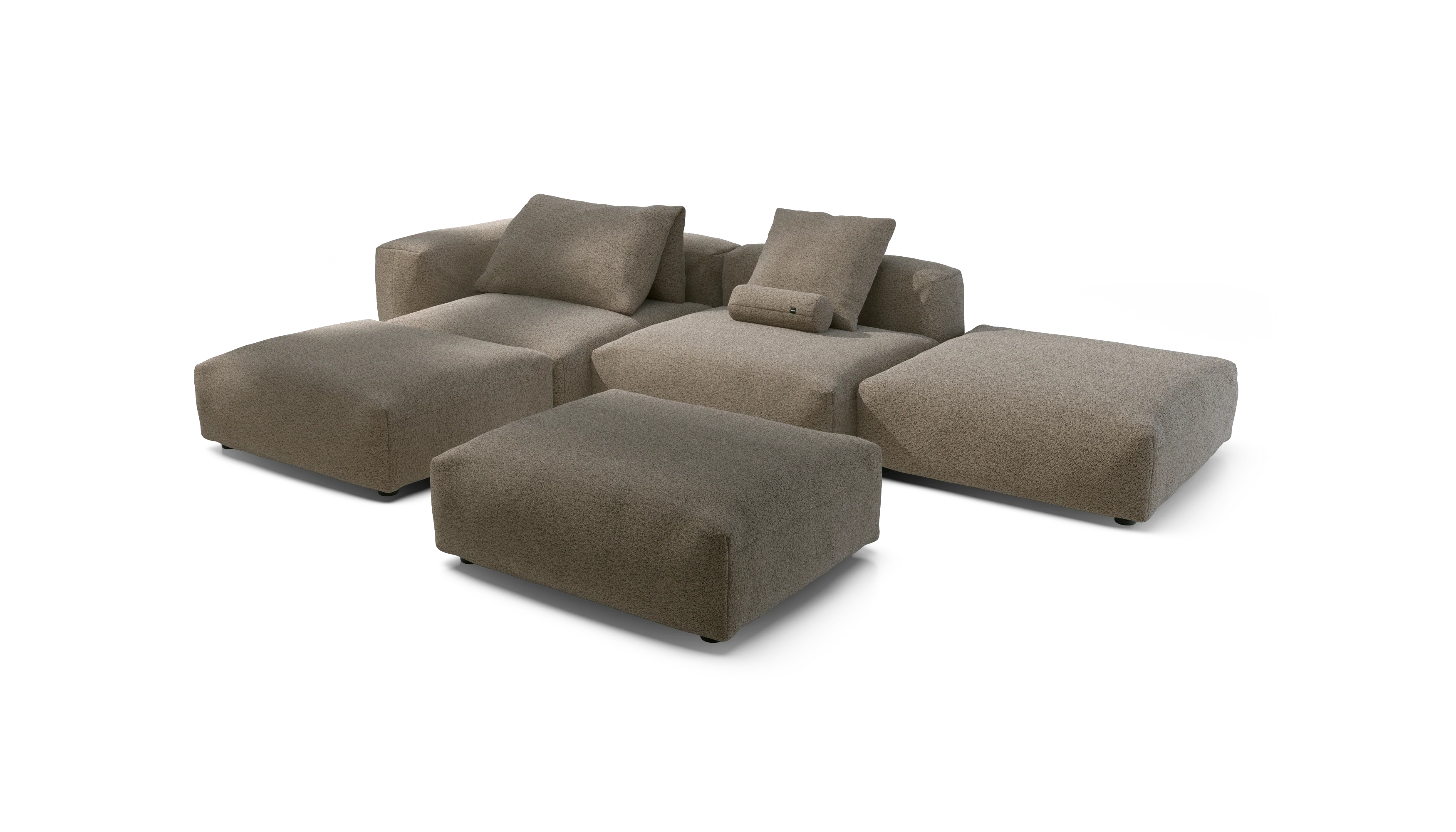 vetsak | Sofa Set 09 - The Island - Loop Loop - Taupe | Modular Sofa | 7 Seater | Sofa Island - Image 4