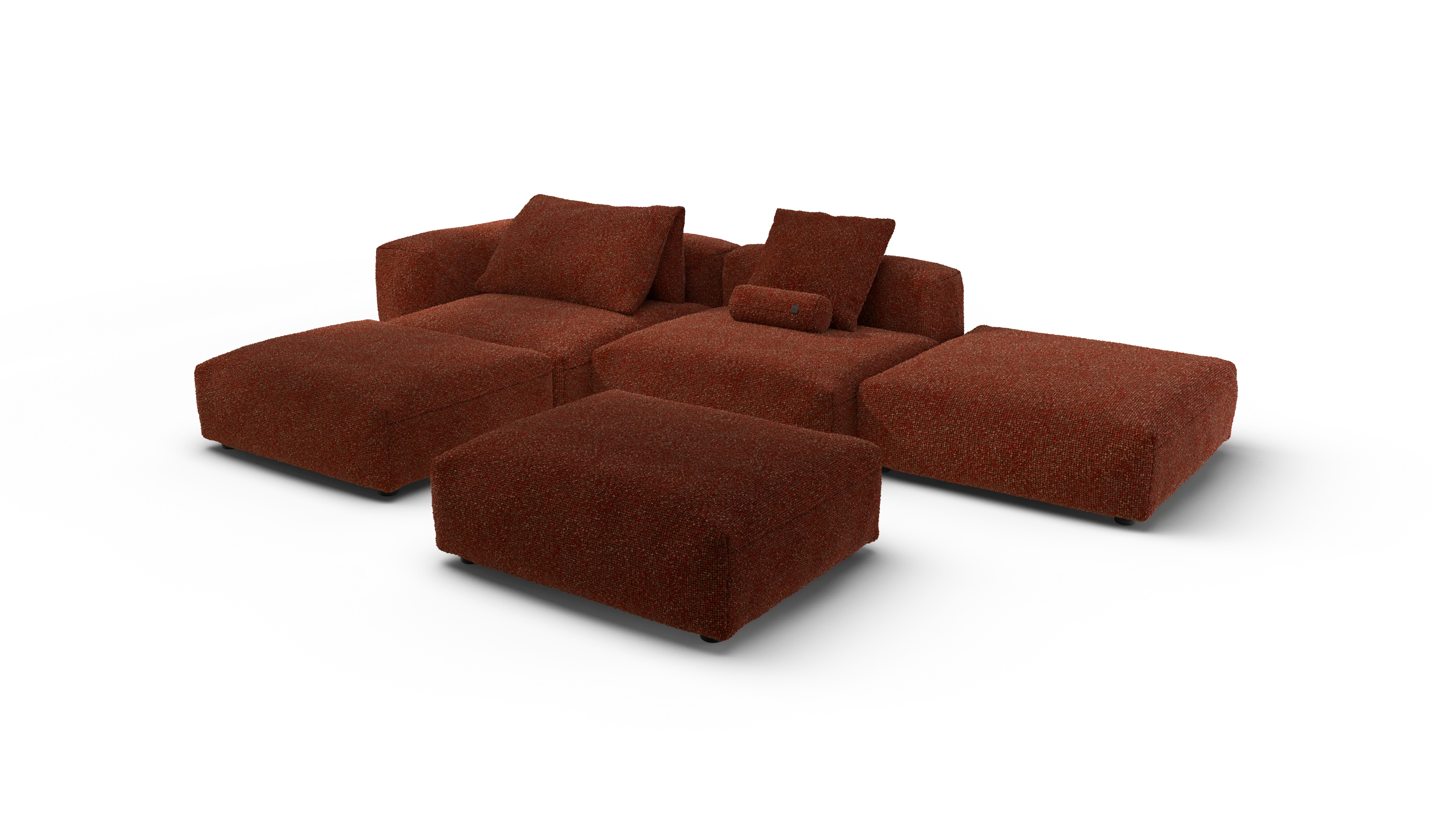vetsak | Sofa Set 09 - The Island - Nub - Sienna | Modular Sofa | 7 Seater | Sofa Island - Image 4