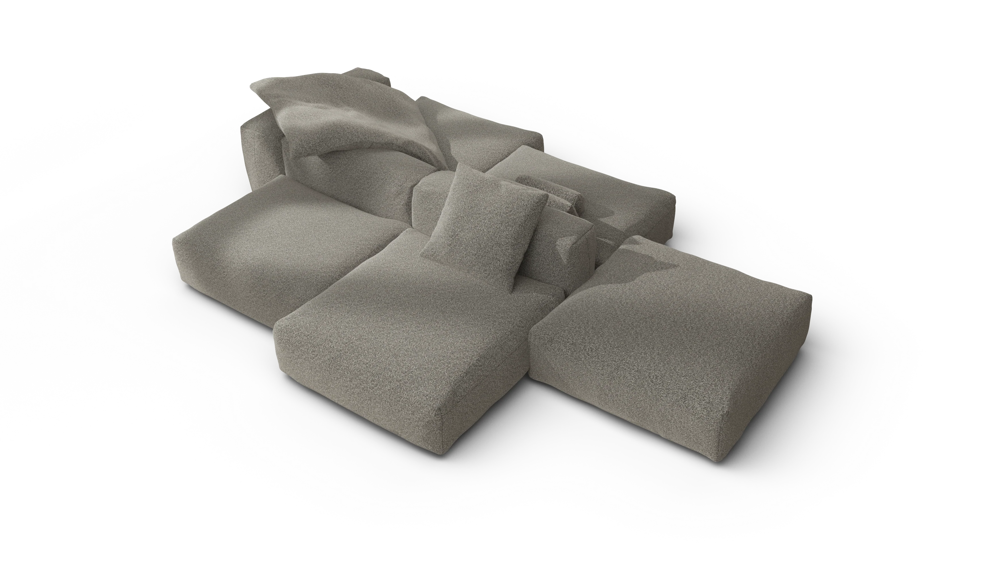 vetsak | Sofa Set 09 - The Island - Pebble - Platinum | Modular Sofa | 7 Seater | Sofa Island - Image 3