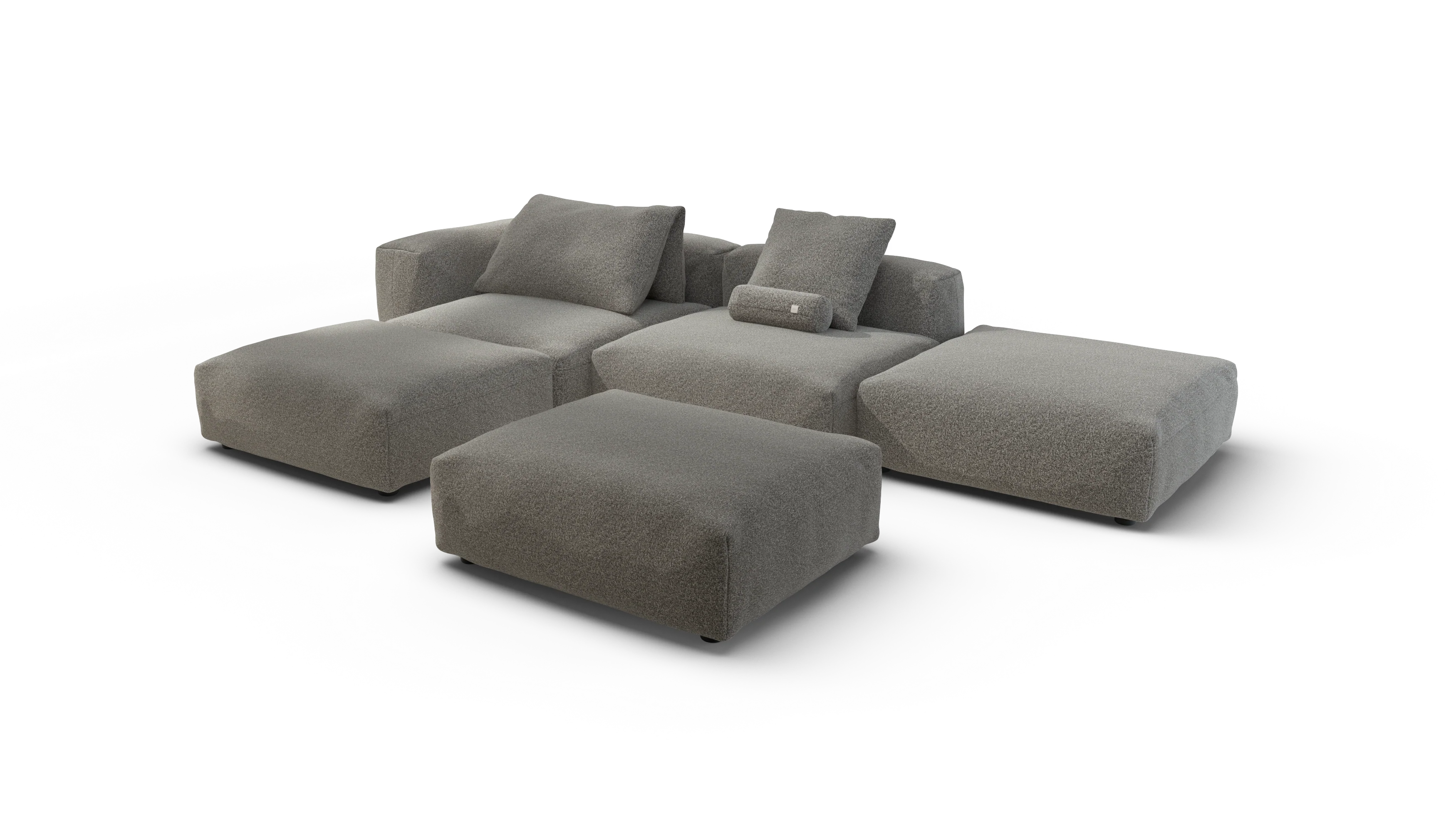 vetsak | Sofa Set 09 - The Island - Pebble - Platinum | Modular Sofa | 7 Seater | Sofa Island - Image 4