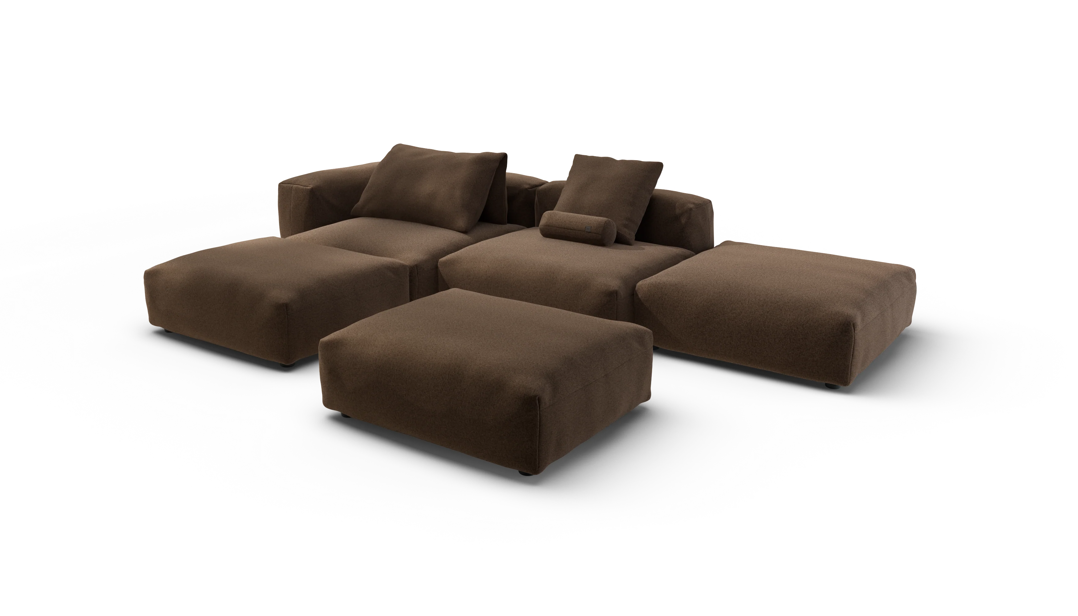 vetsak | Sofa Set 09 - The Island - Pebble - Umber | Modular Sofa | 7 Seater | Sofa Island - Image 4