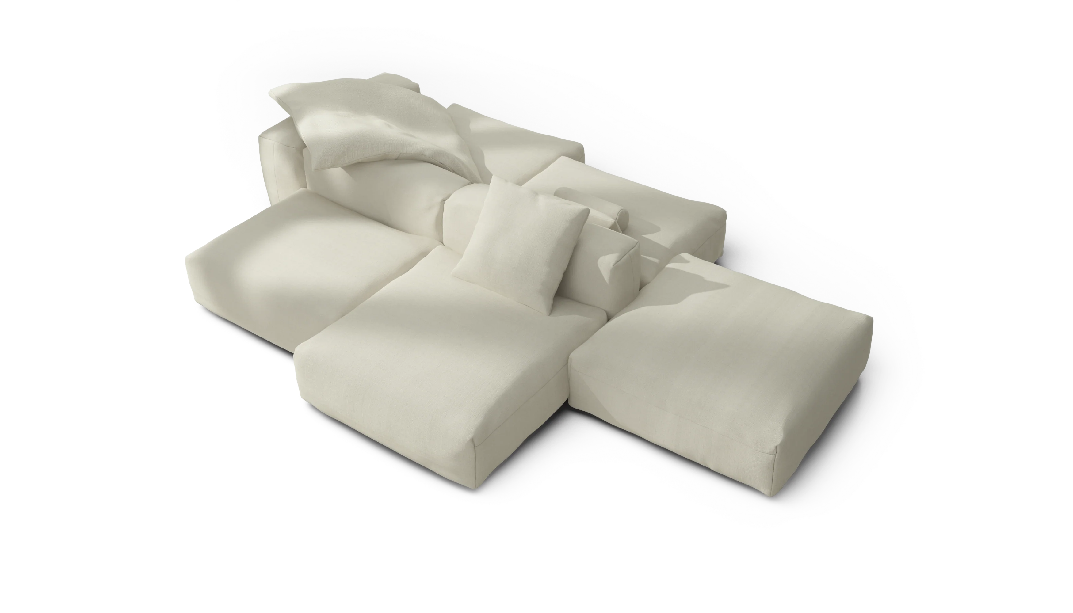 vetsak | Sofa Set 09 - The Island - Pique - Creme | Modular Sofa | 7 Seater | Sofa Island - Image 3