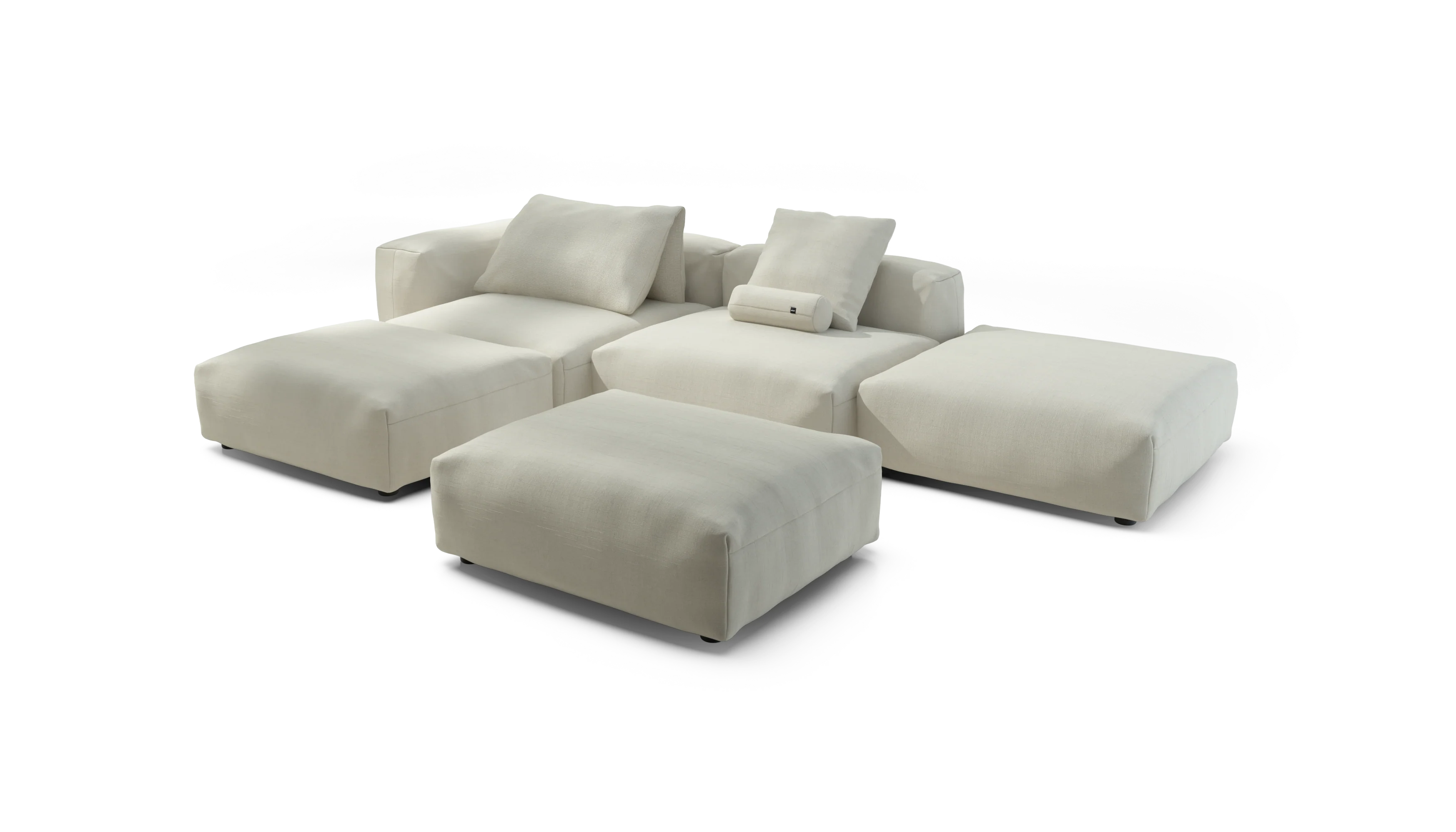 vetsak | Sofa Set 09 - The Island - Pique - Creme | Modular Sofa | 7 Seater | Sofa Island - Image 4