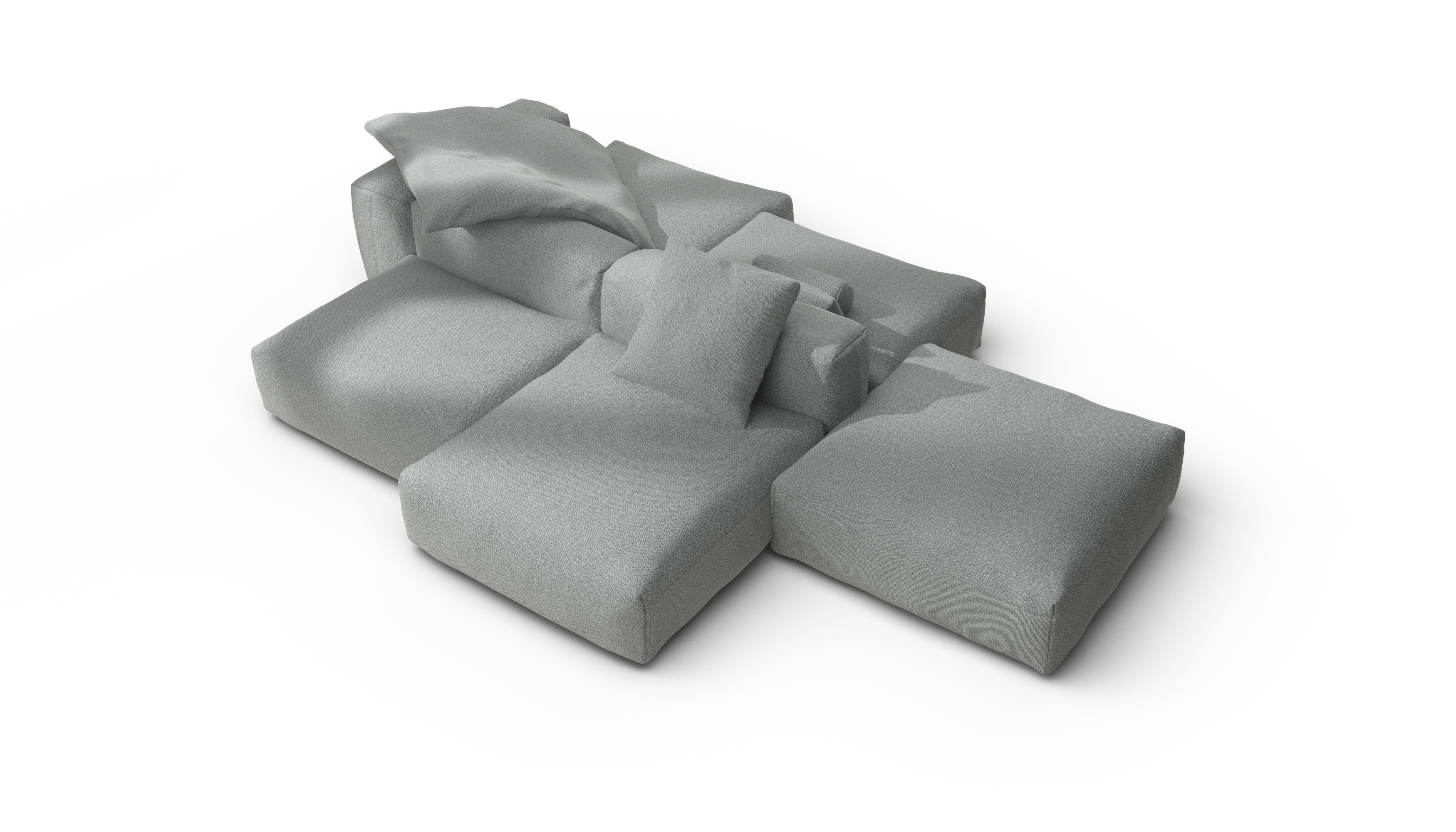 vetsak | Sofa Set 09 - The Island - Ridge - Limestone | Modular Sofa | 7 Seater | Sofa Island - Image 3