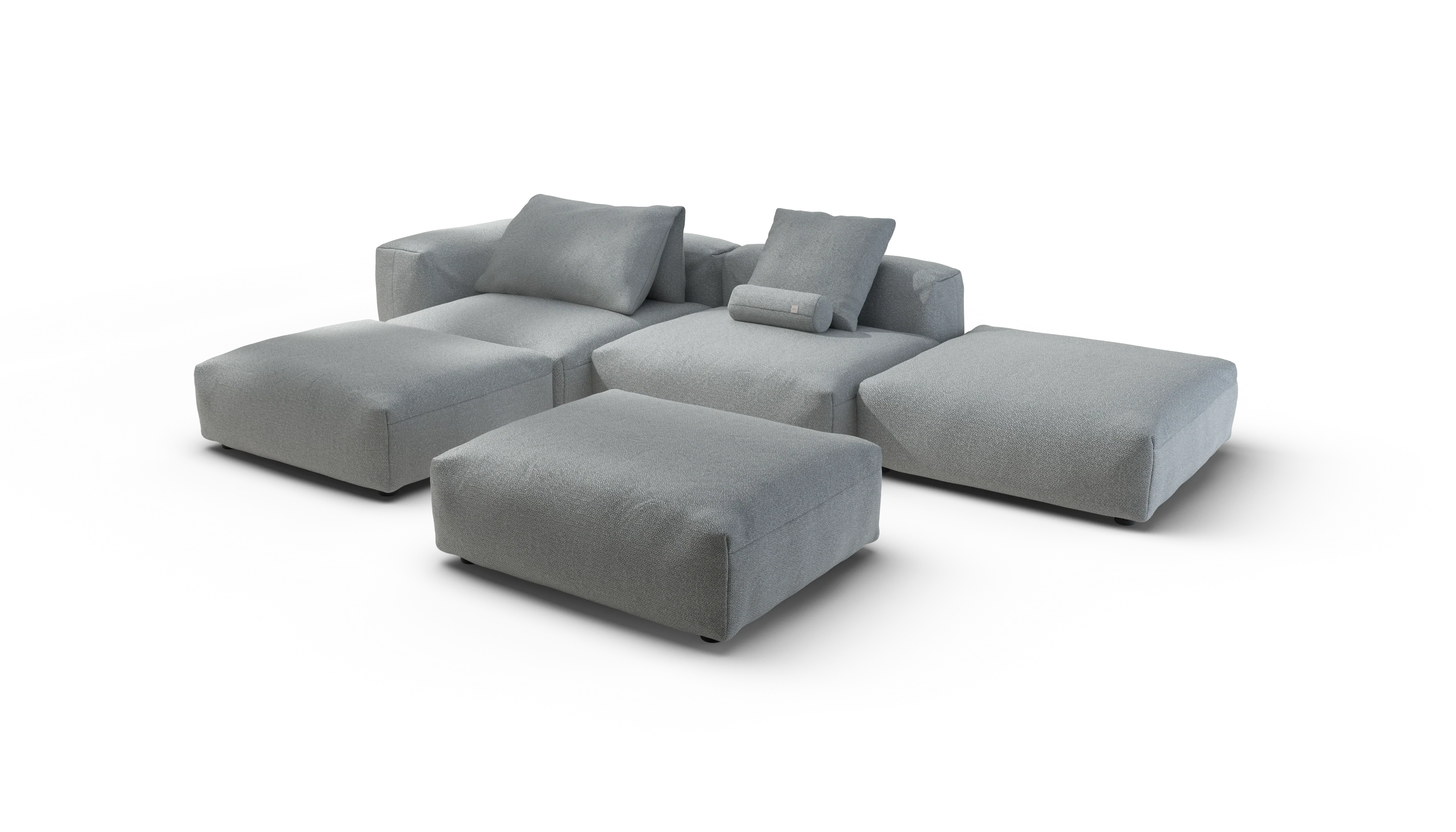 vetsak | Sofa Set 09 - The Island - Ridge - Limestone | Modular Sofa | 7 Seater | Sofa Island - Image 4