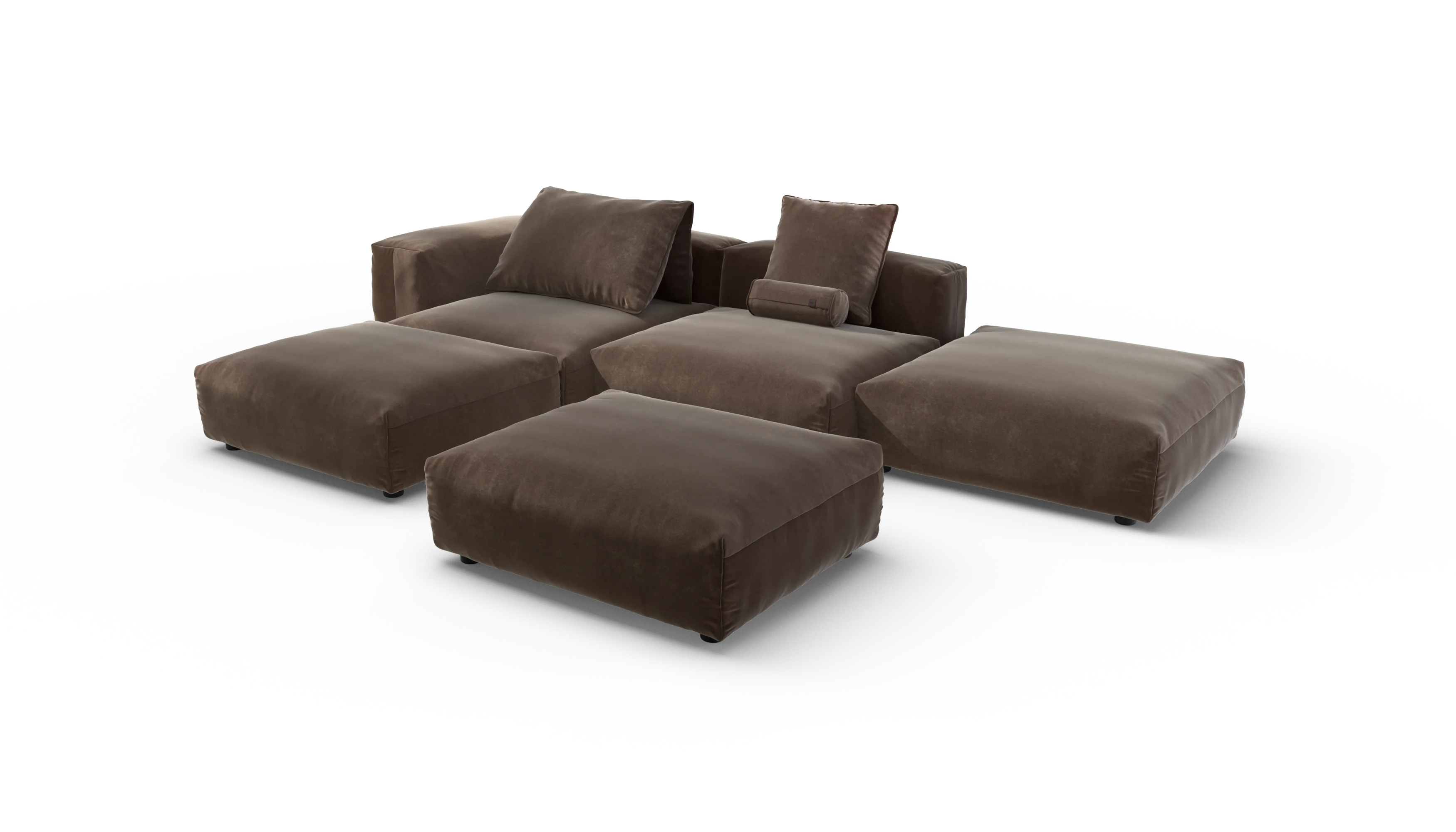vetsak | Sofa Set 09 - The Island - Suave - Espresso | Modular Sofa | 7 Seater | Sofa Island - Image 4
