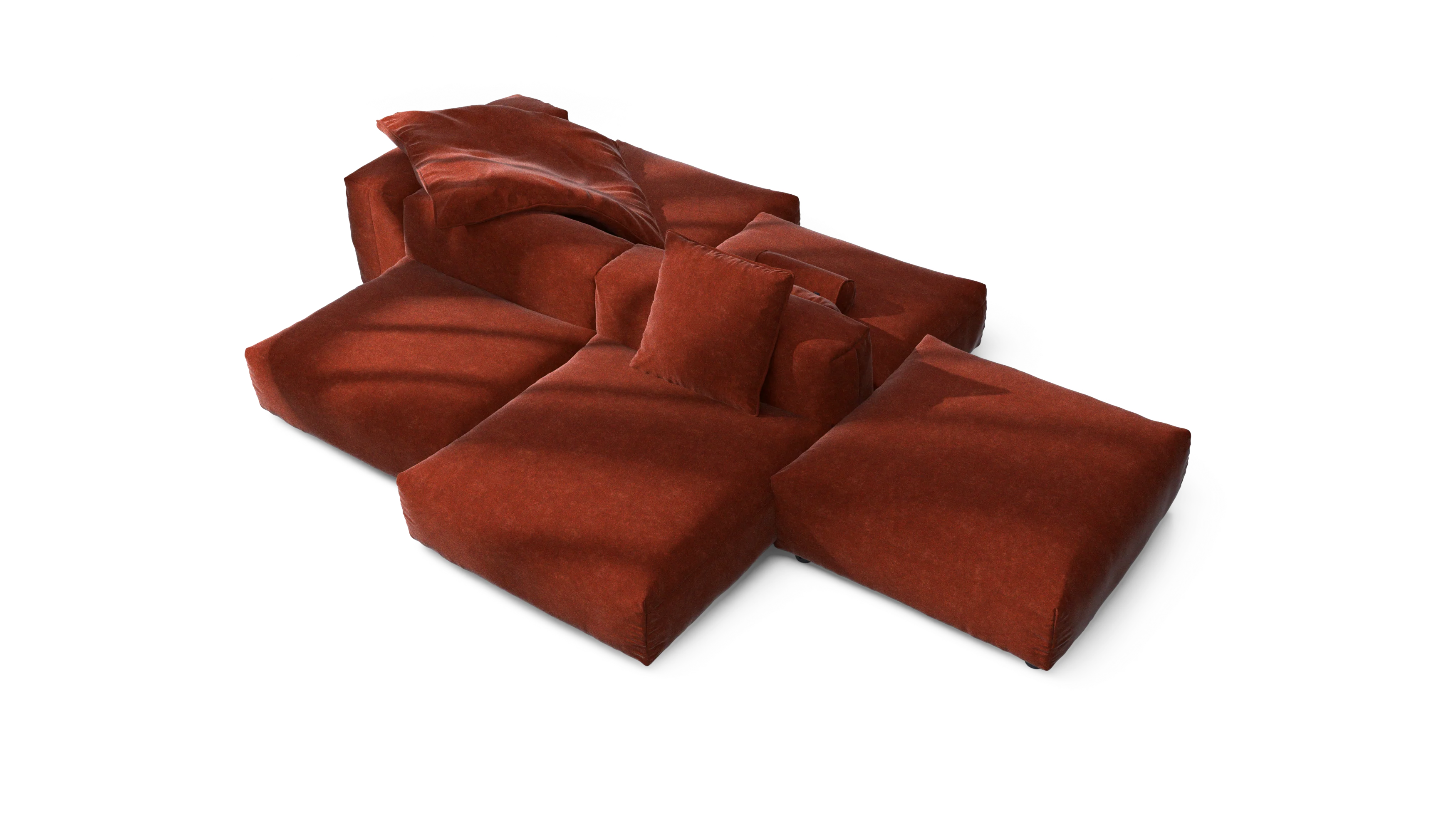 vetsak | Sofa Set 09 - The Island - Suave - Saffron | Modular Sofa | 7 Seater | Sofa Island - Image 3