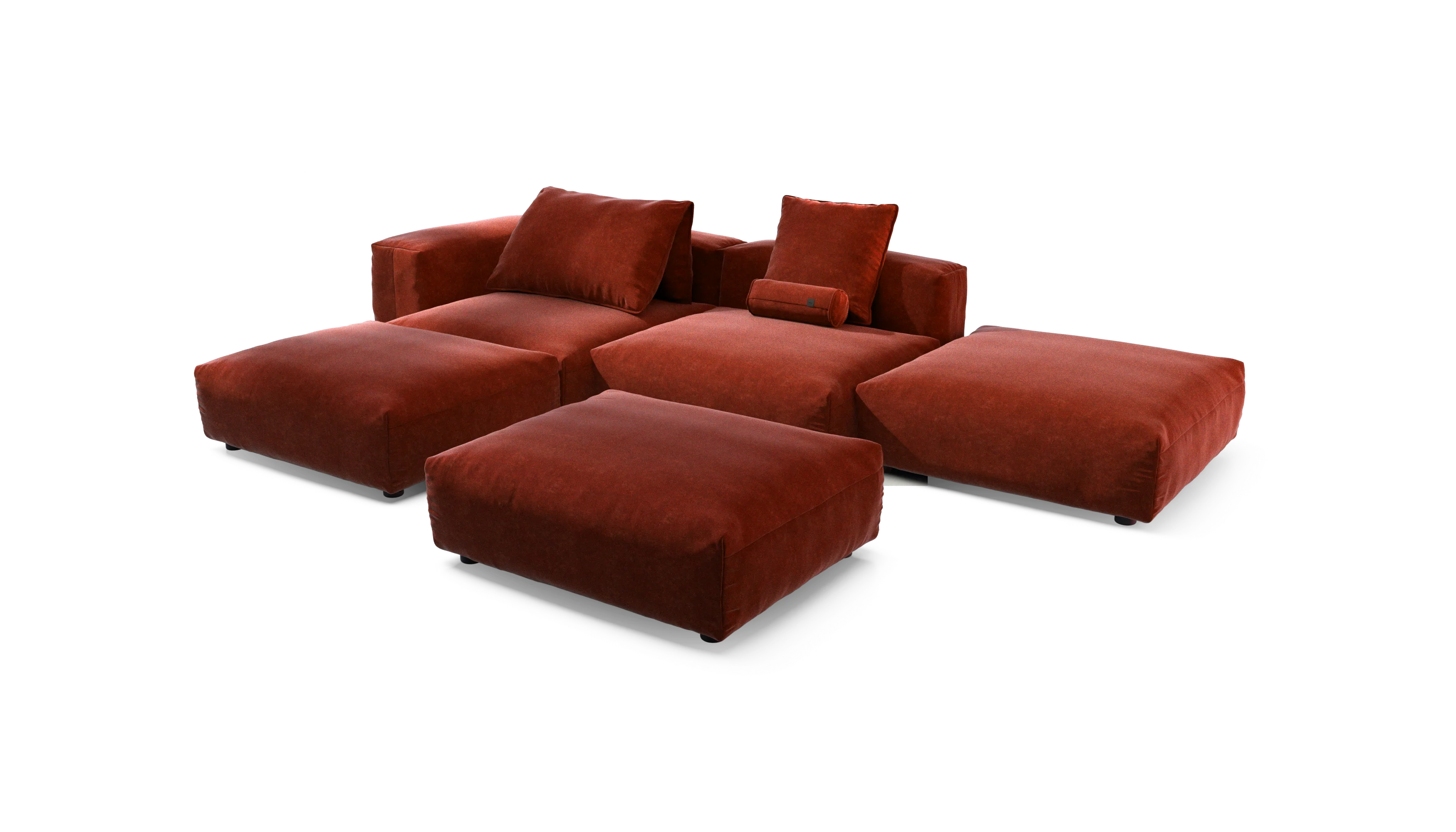 vetsak | Sofa Set 09 - The Island - Suave - Saffron | Modular Sofa | 7 Seater | Sofa Island - Image 4